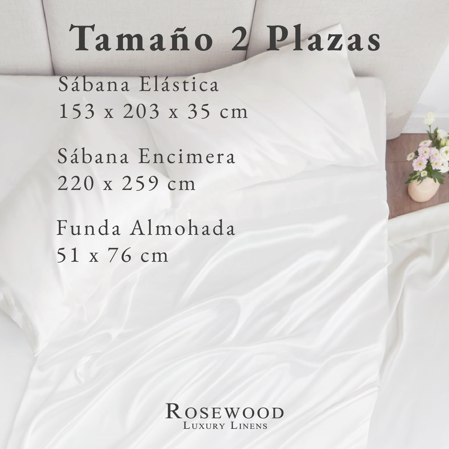 Sabanas Satin Rosewood Ultra Suaves Juego Completo 2 Plazas-8