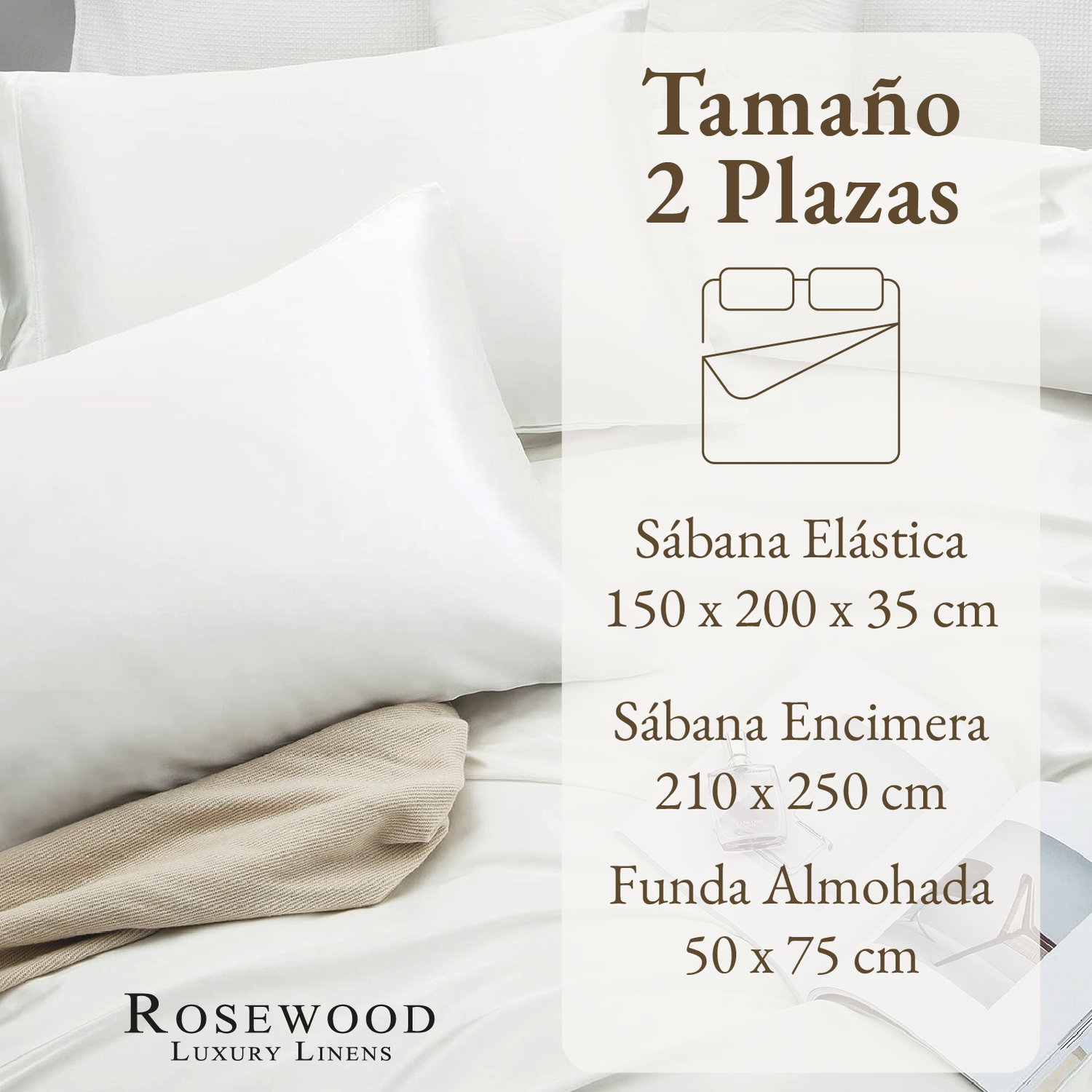 Sabanas Satin Rosewood Ultra Suaves Juego Completo 2 Plazas-8