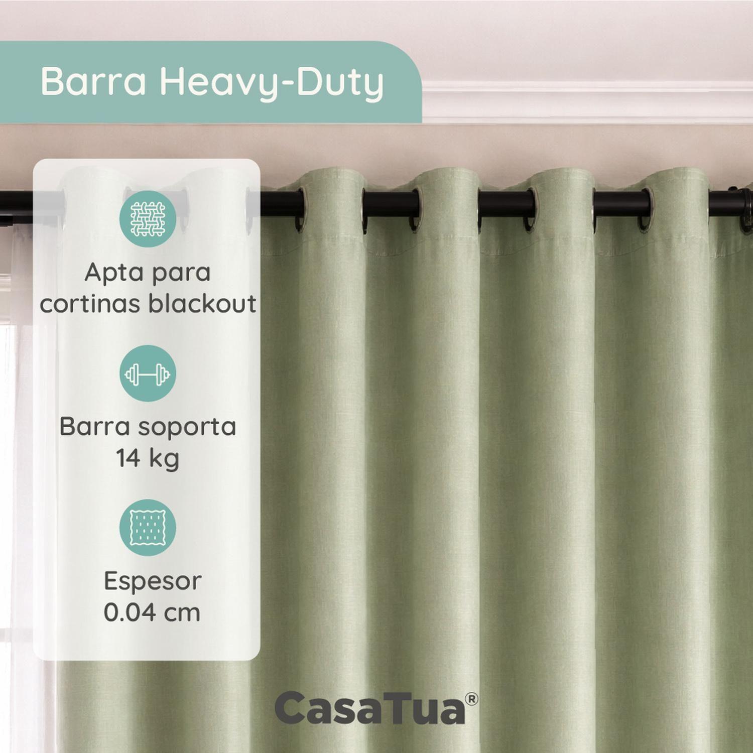 Barra Cortina CasaTua Extensible 110 a 320 cm + Soporte-2