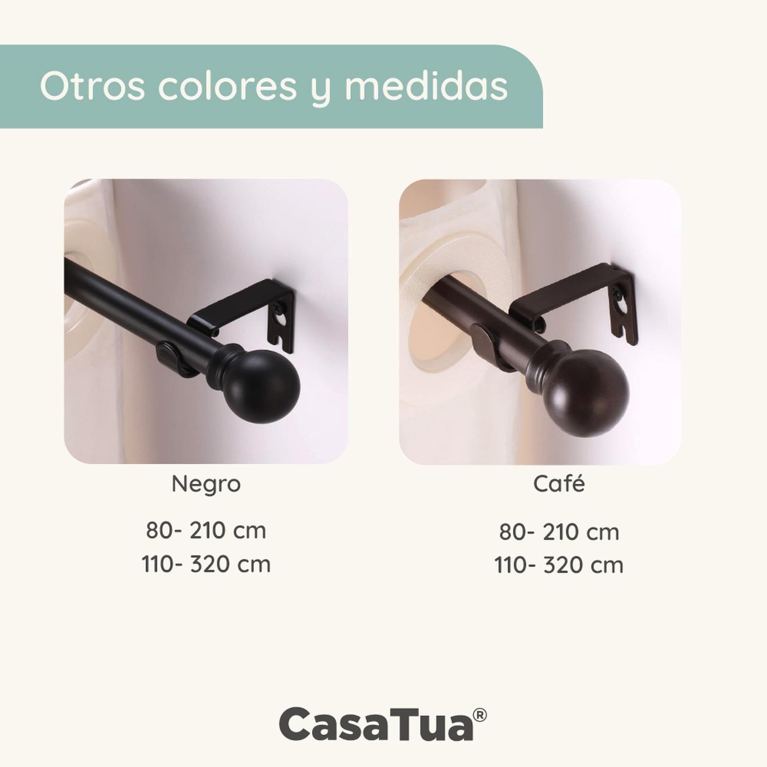 Barra Cortina CasaTua Extensible 110 a 320 cm + Soporte-8