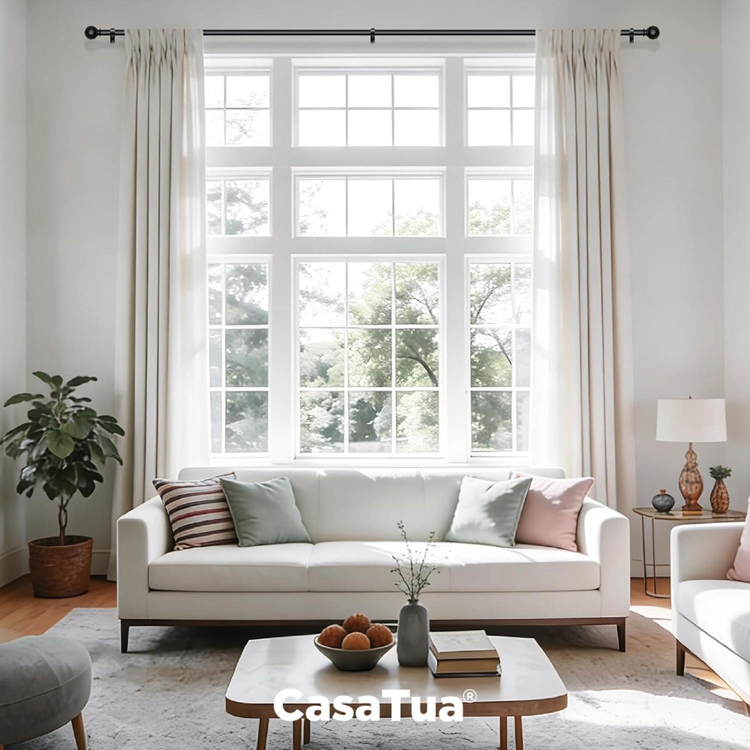 Barra Cortina CasaTua Extensible 110 a 320 cm + Soporte-9