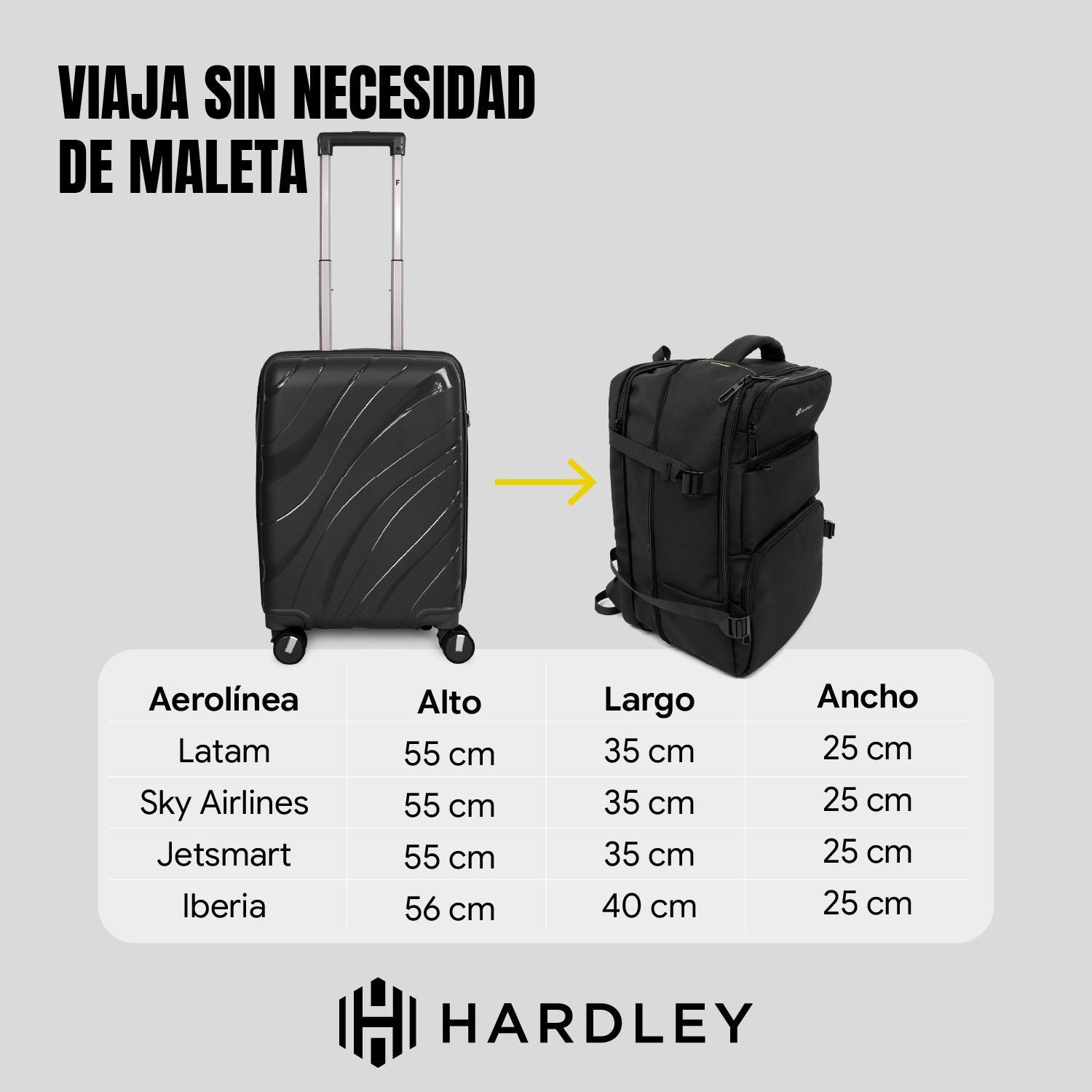 Mochila de Viaje Notebook Hardley Expandible 28L Apta Cabina-2