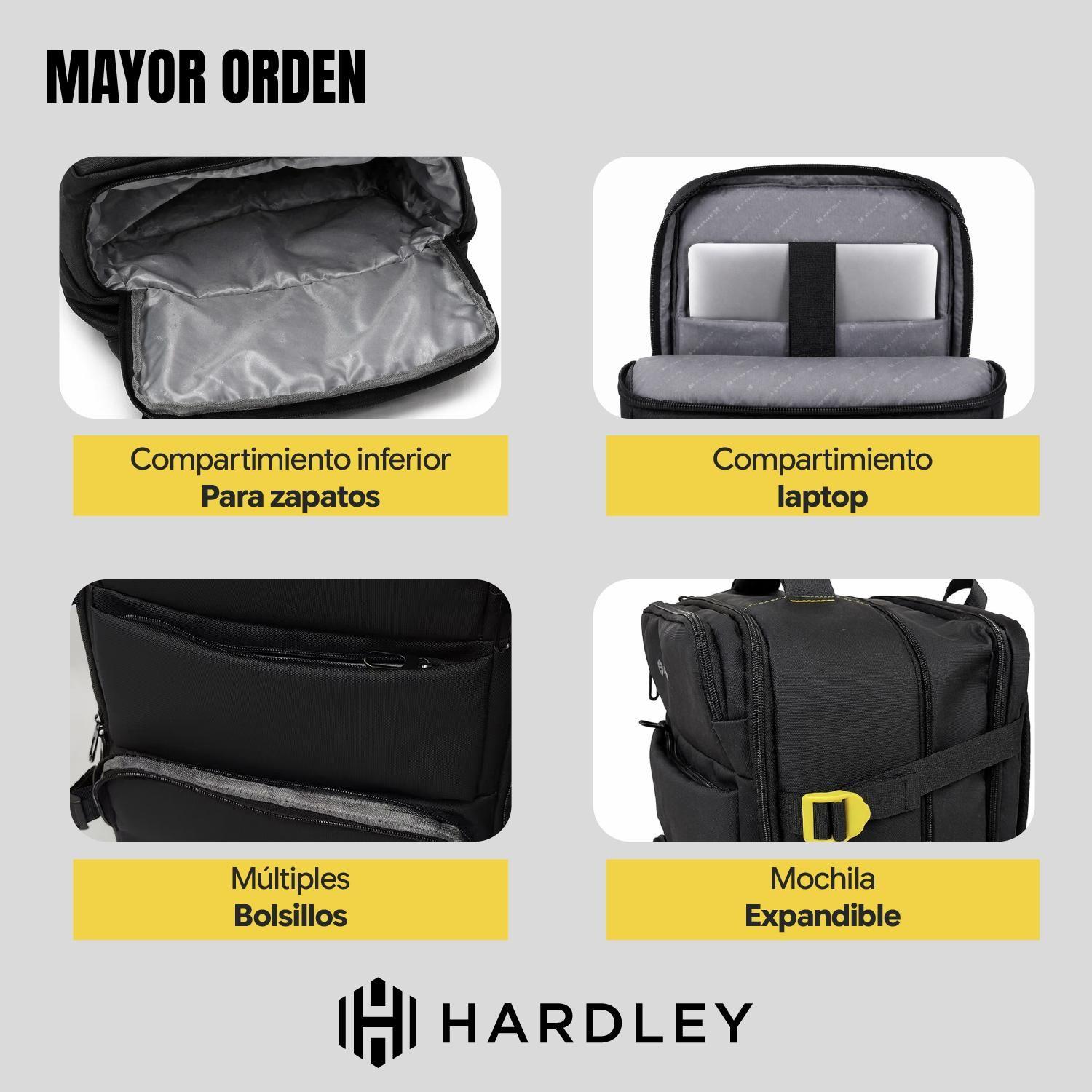 Mochila de Viaje Notebook Hardley Expandible 28L Apta Cabina-5