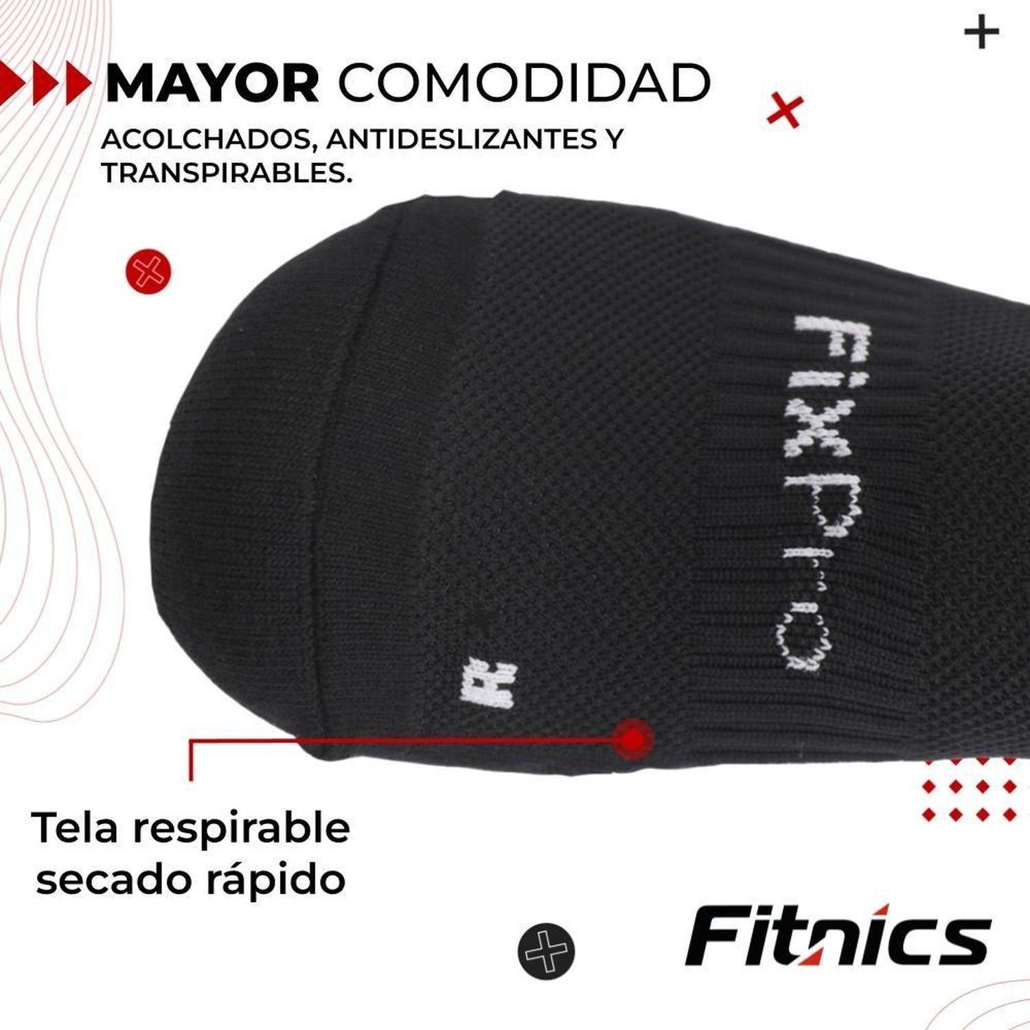 Medias Futbol Calcetas  Deportivas Antideslizantes x3 Fitnics Talla Única negro-5