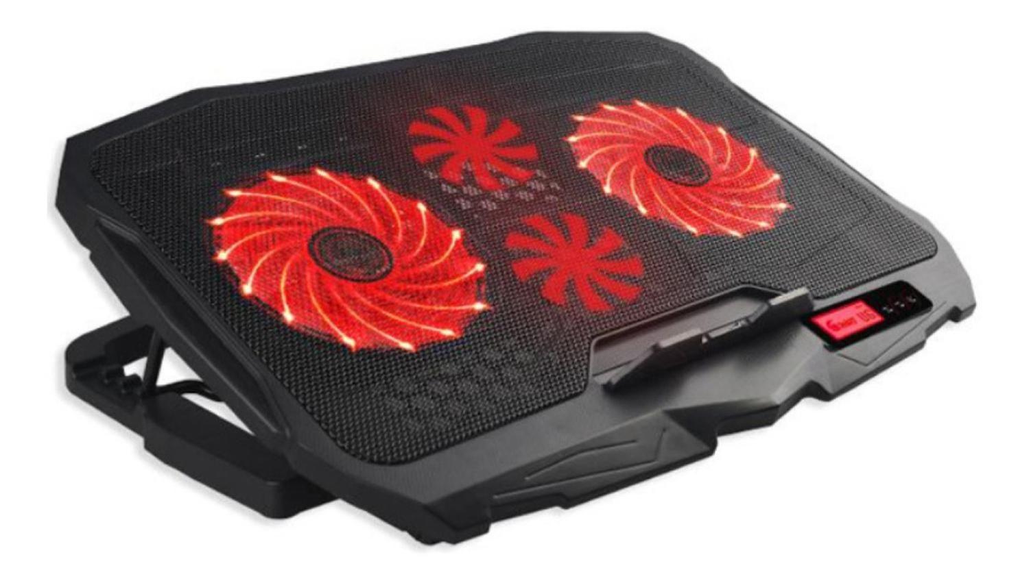 Base Ventilador Notebook Enfriador Gamer con Control LCD-0