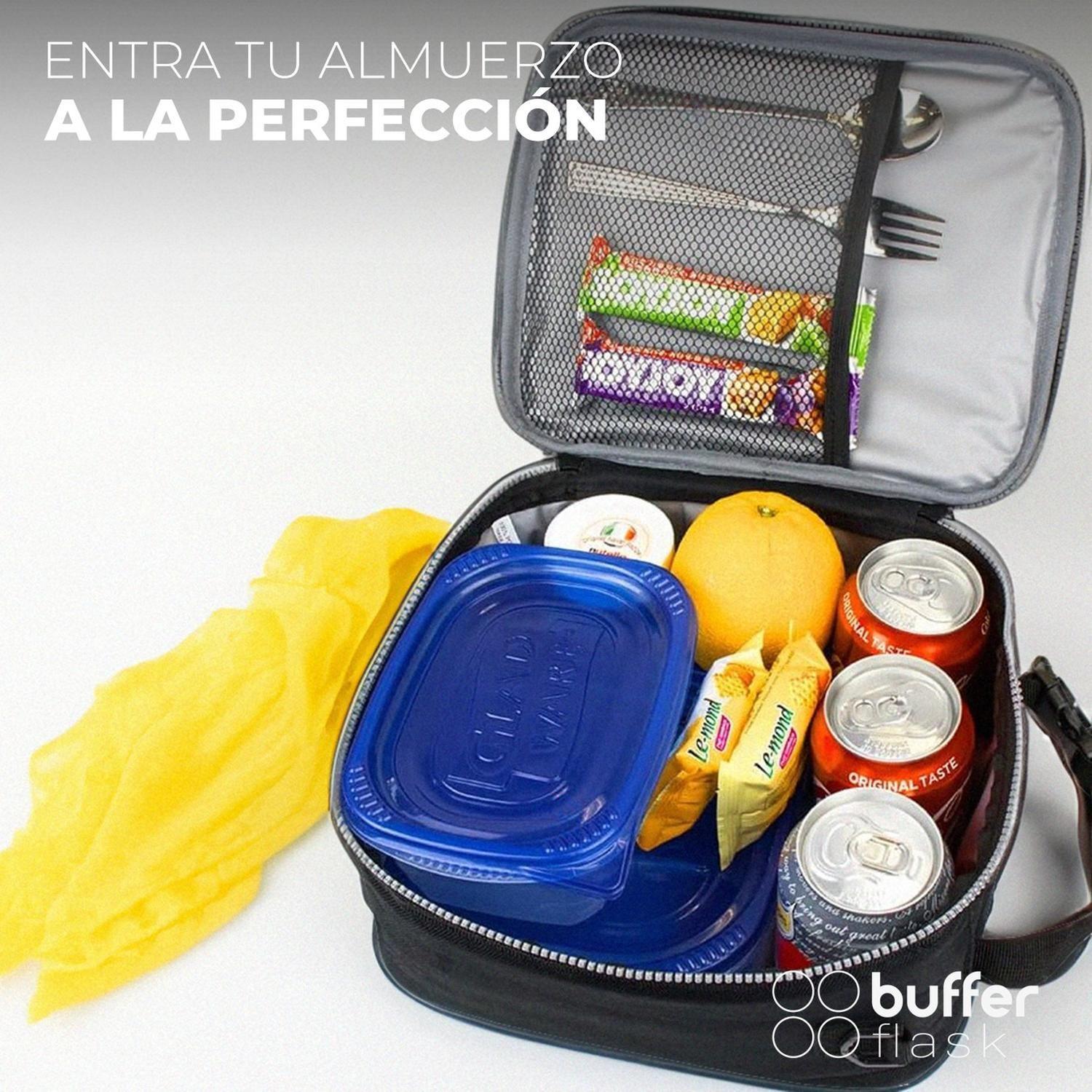 Lonchera Termica Expandible Buffer Bolso Almuerzo Frio Calor-3