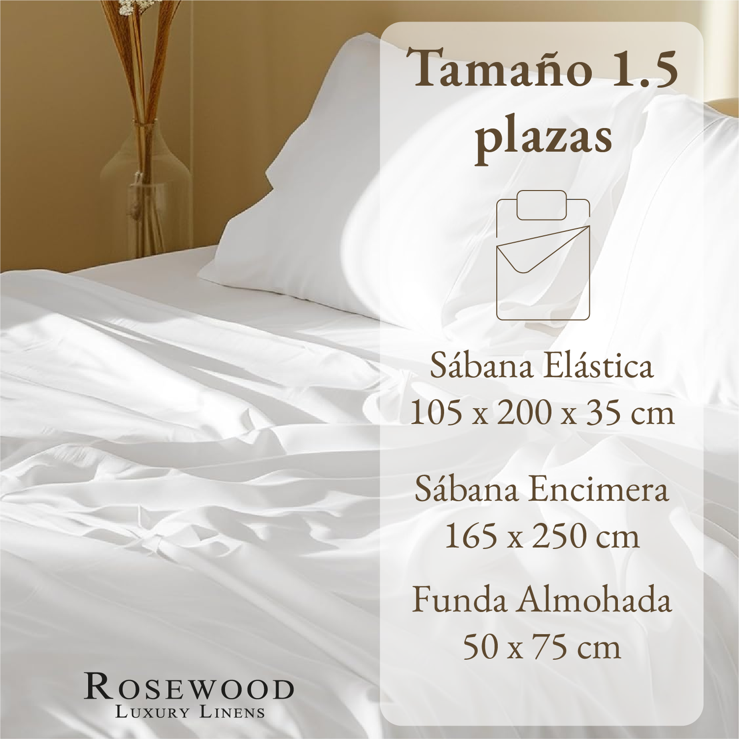 Sabanas 250 Hilos Rosewood 1.5 Plazas +funda-7