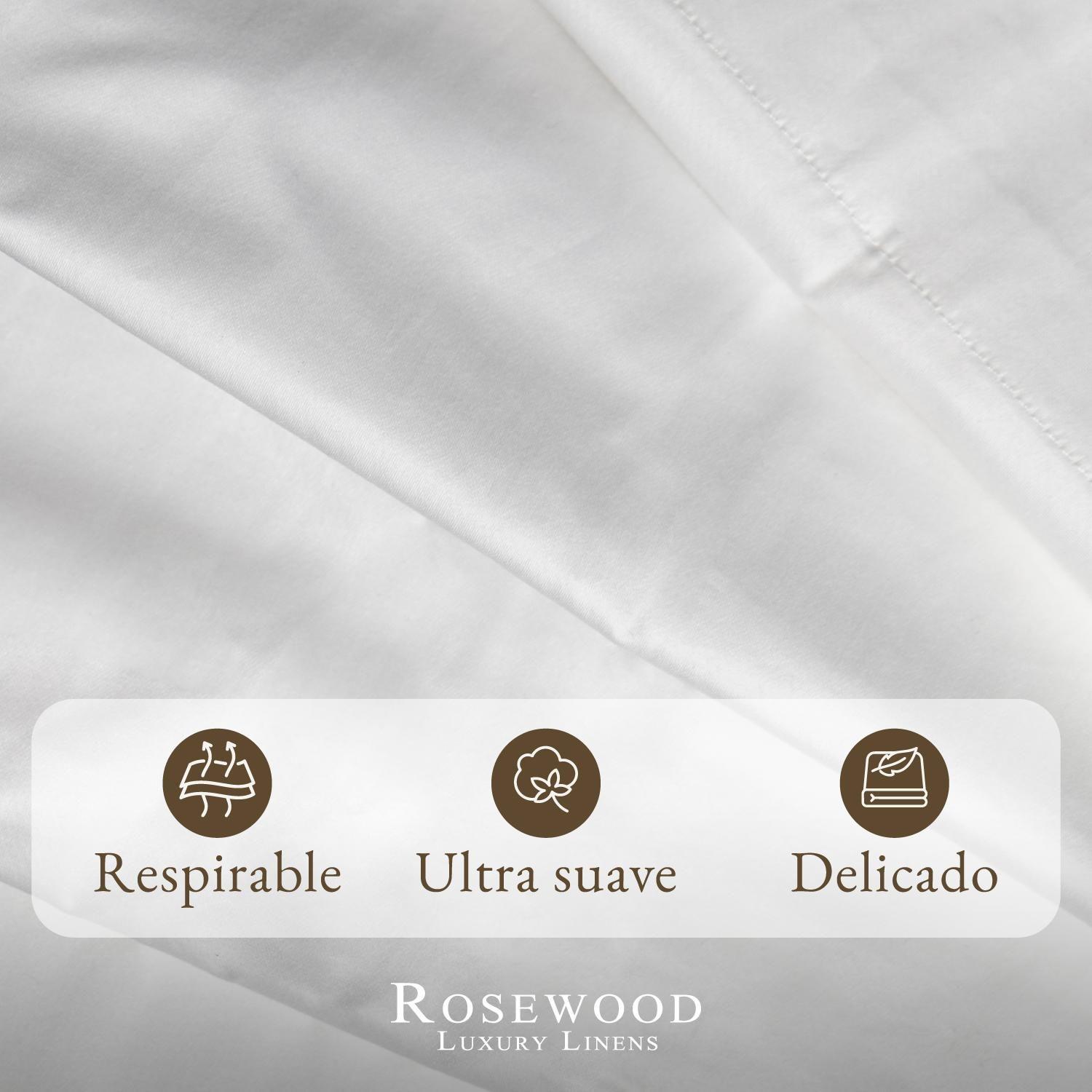 Sabanas Super King 100% Algodon 500 Hilos Premium Rosewood-3