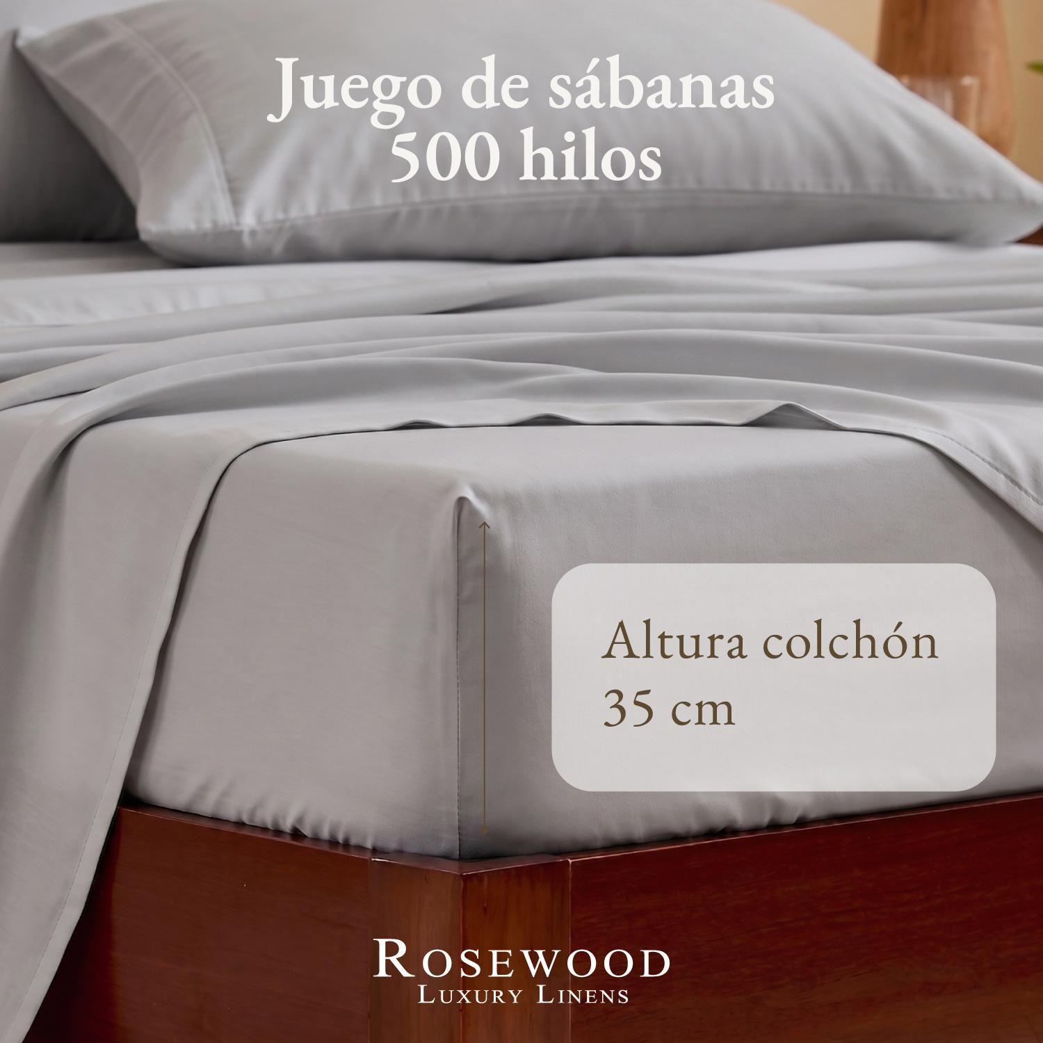 Sabanas Super King 100% Algodon 500 Hilos Premium Rosewood-4