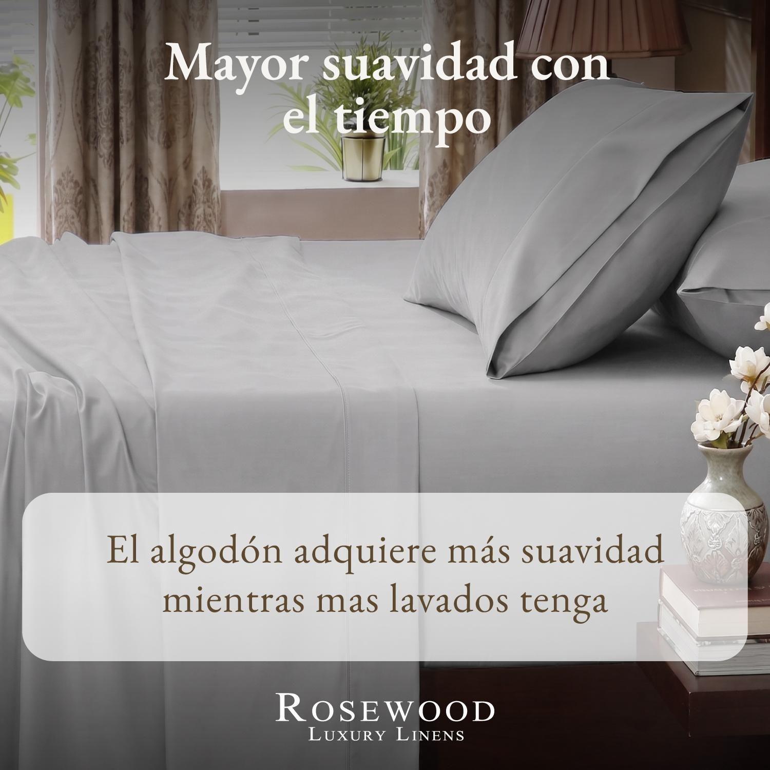 Sabanas Super King 100% Algodon 500 Hilos Premium Rosewood-5