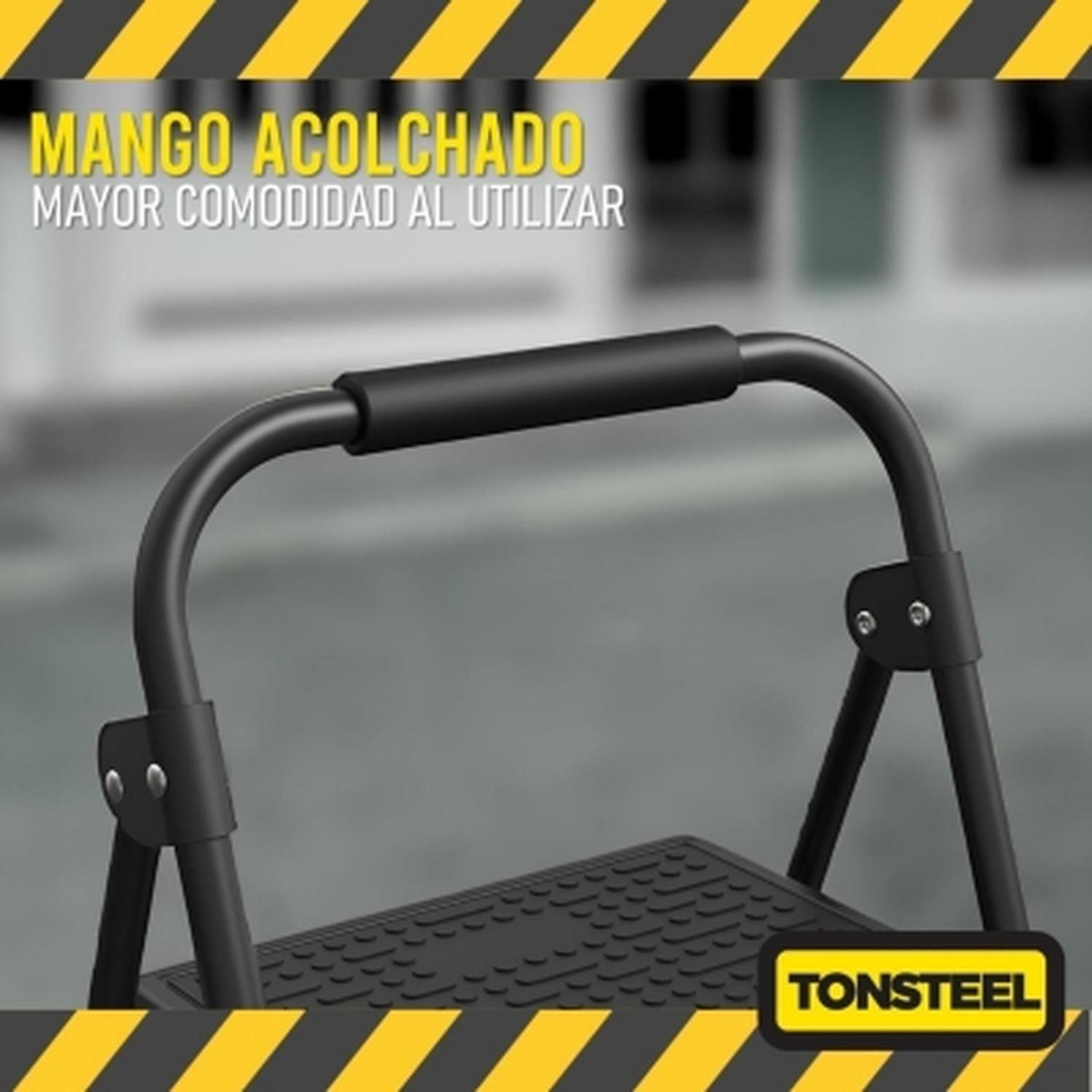 Escalera Plegable Multiuso Tonsteel 3 Peldaños Resistente-1