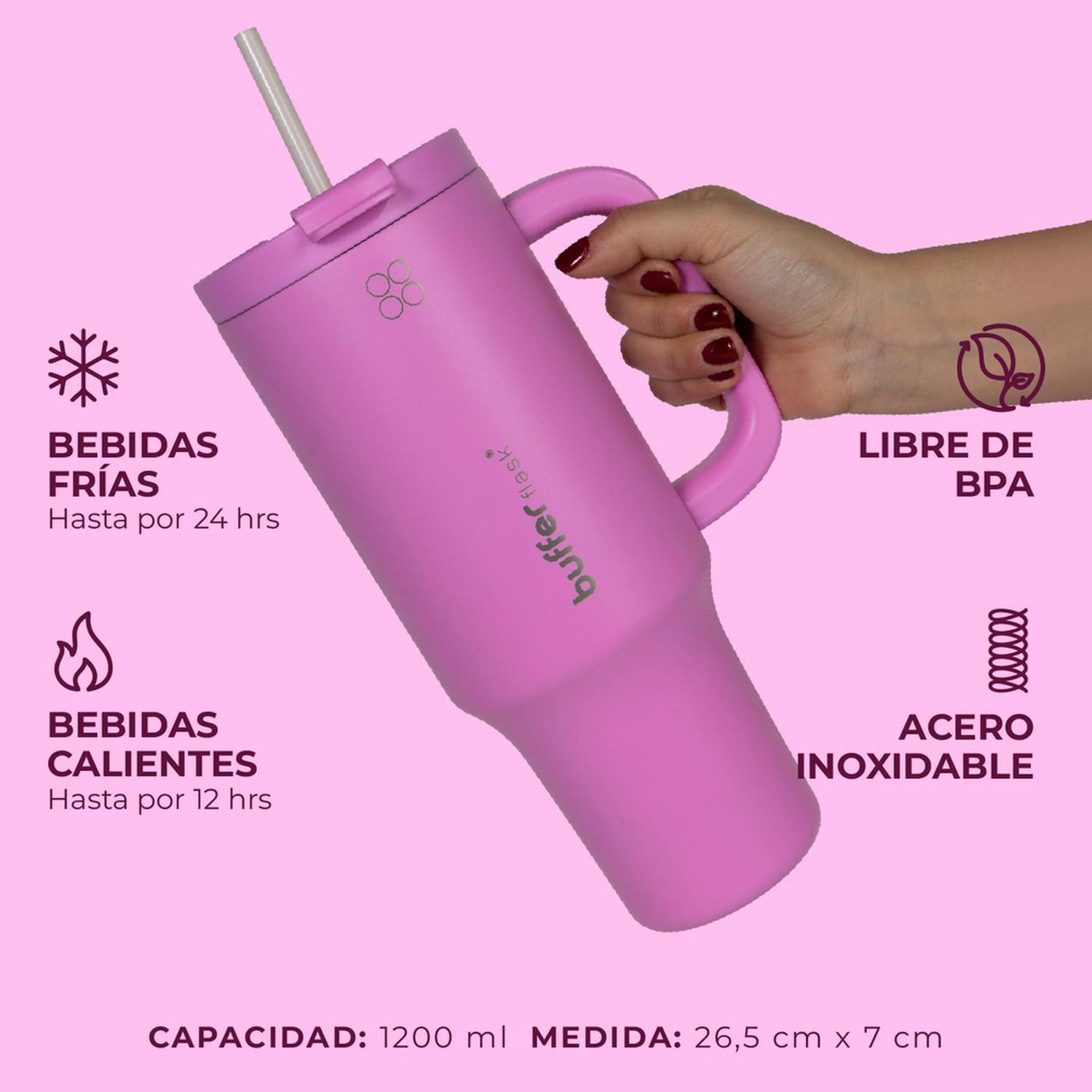 Vaso Termico Vaso Mug Termo 1,2L Acero Inox Buffer Púrpura-2