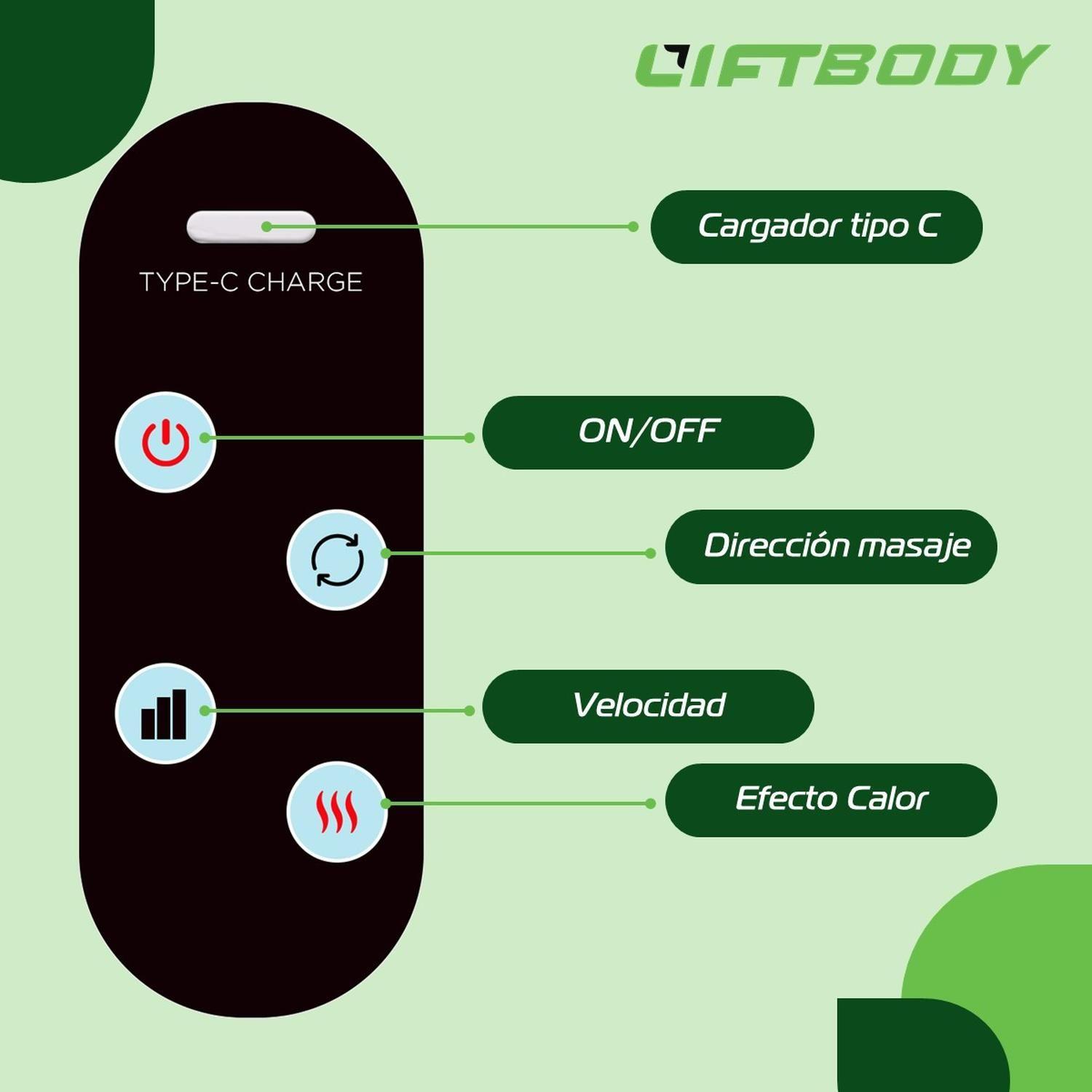 Masajeador Electrico Lumbar Cuello Cervical Espalda Liftbody-4