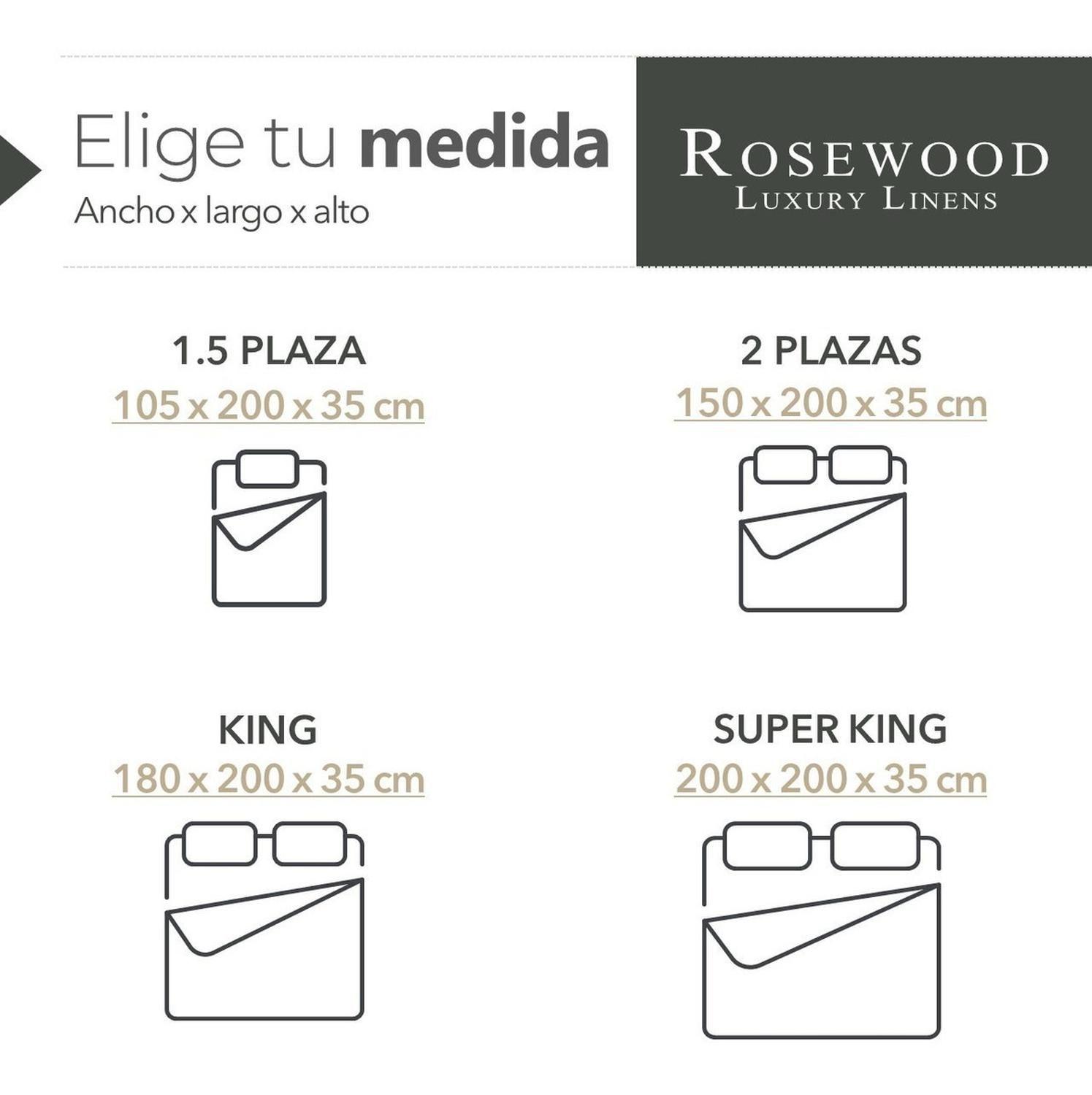 Sabanas Juego 300 Hilos 100% Algodon Rosewood 2 Plazas-6