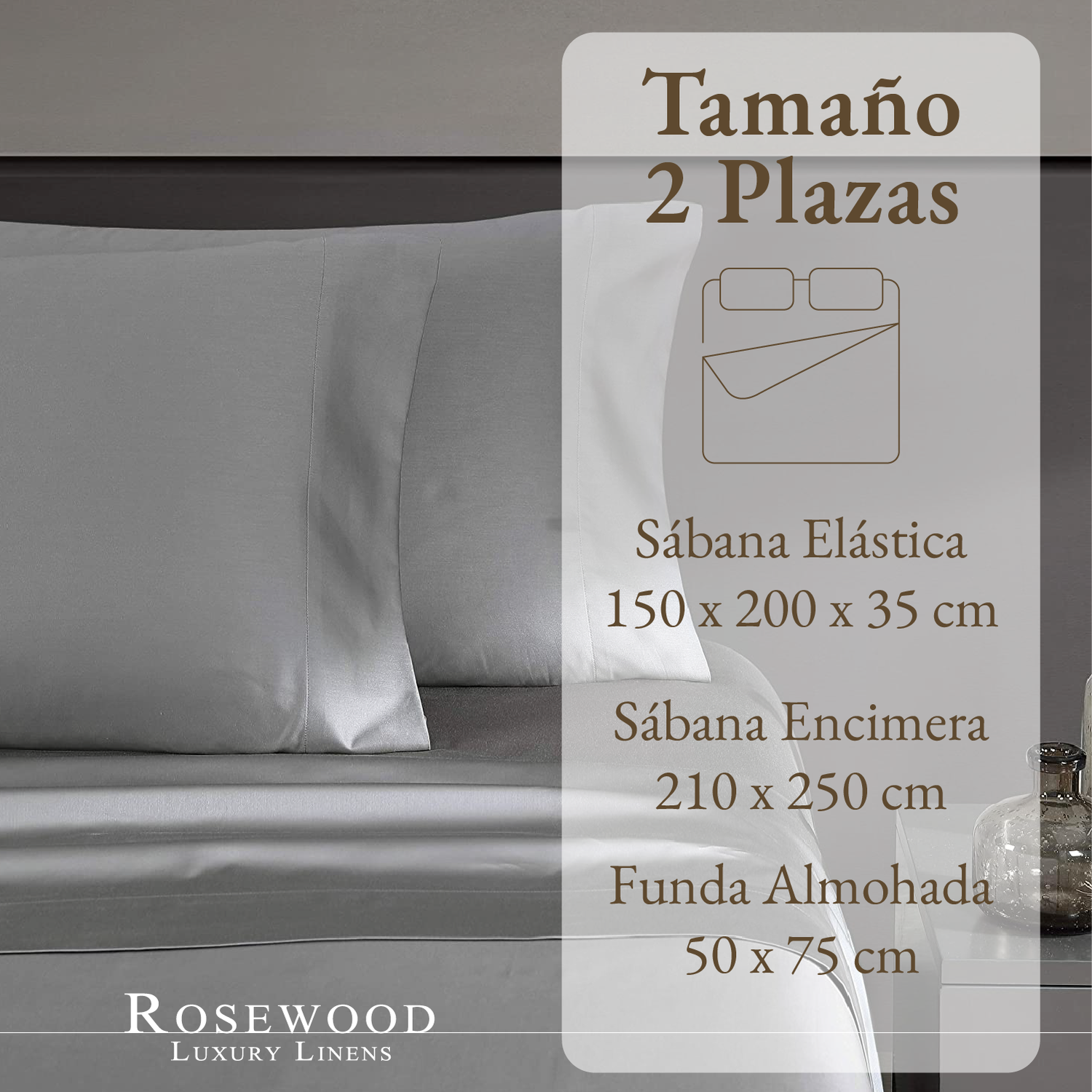 Sabanas Juego 300 Hilos 100% Algodon Rosewood-7