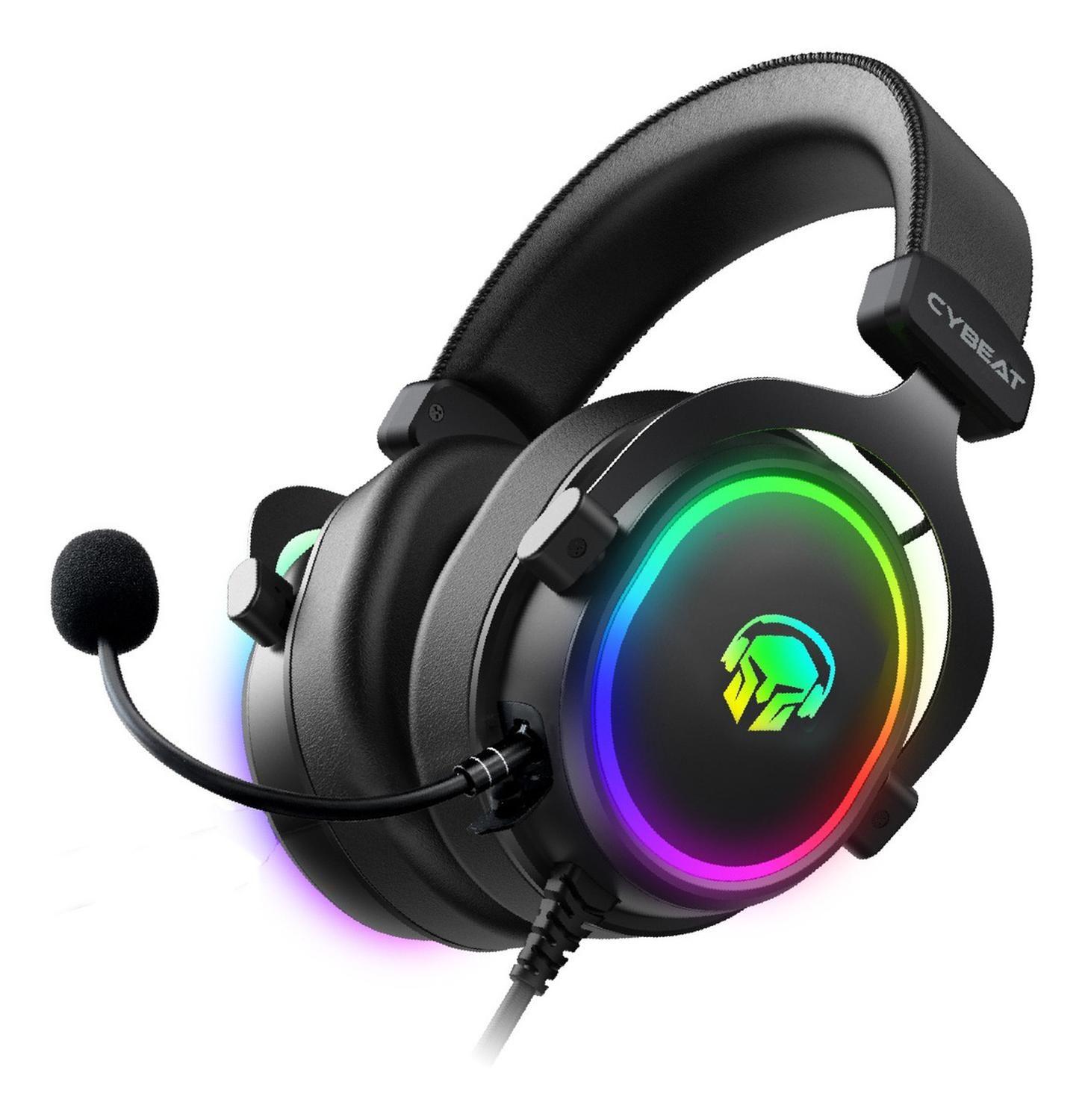 Audifonos Gamer Cybeat Flawless PC USB Luz RGB Driver 53mm-0