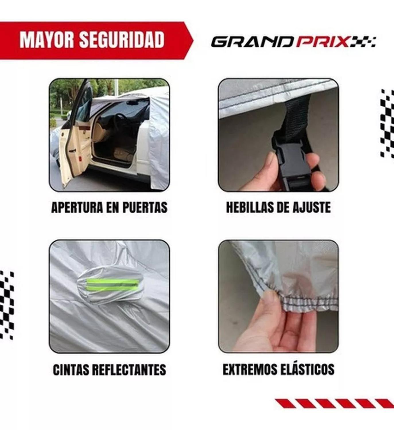 Carpa Cubre Auto GrandPrix Calidad Premium Impermeable Suave-4