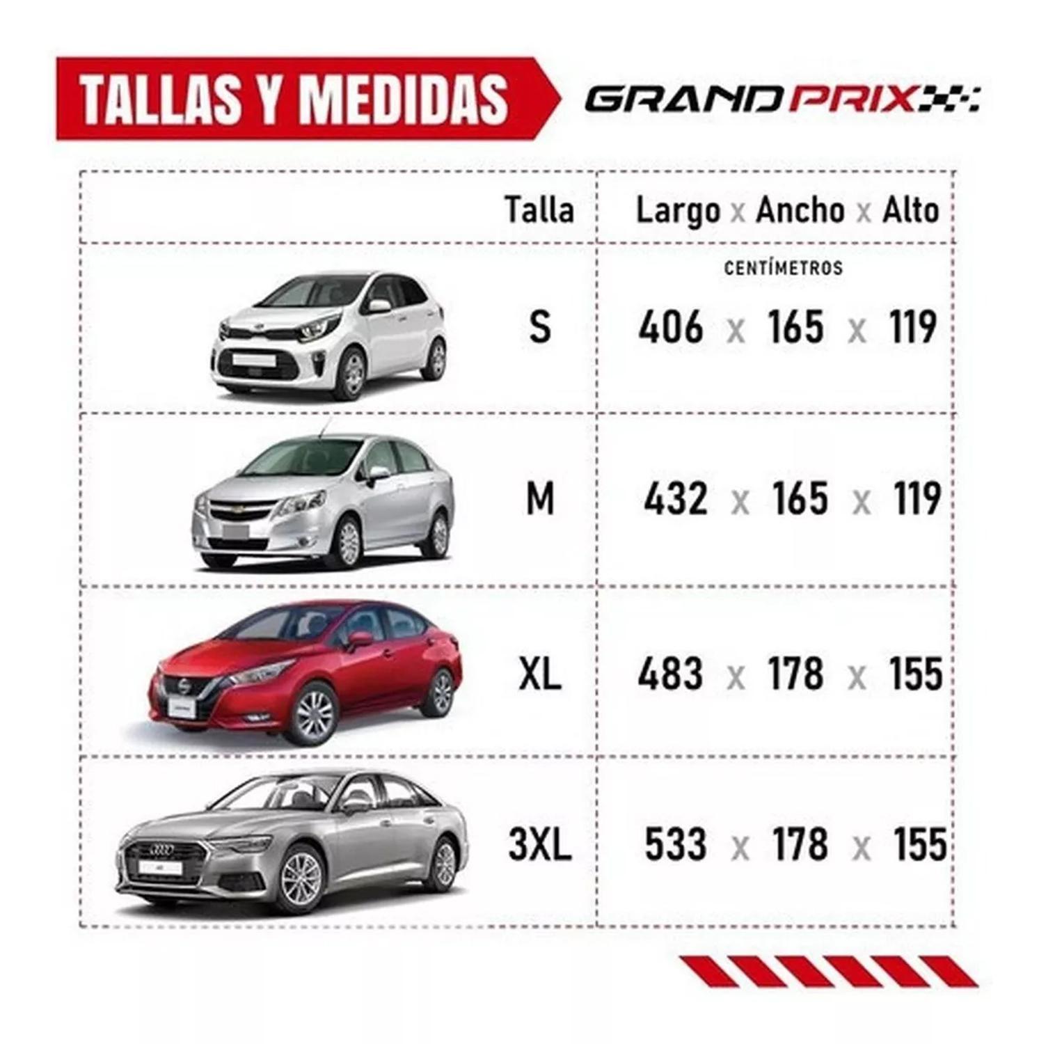 Carpa Cubre Auto GrandPrix Calidad Premium Impermeable Suave-7