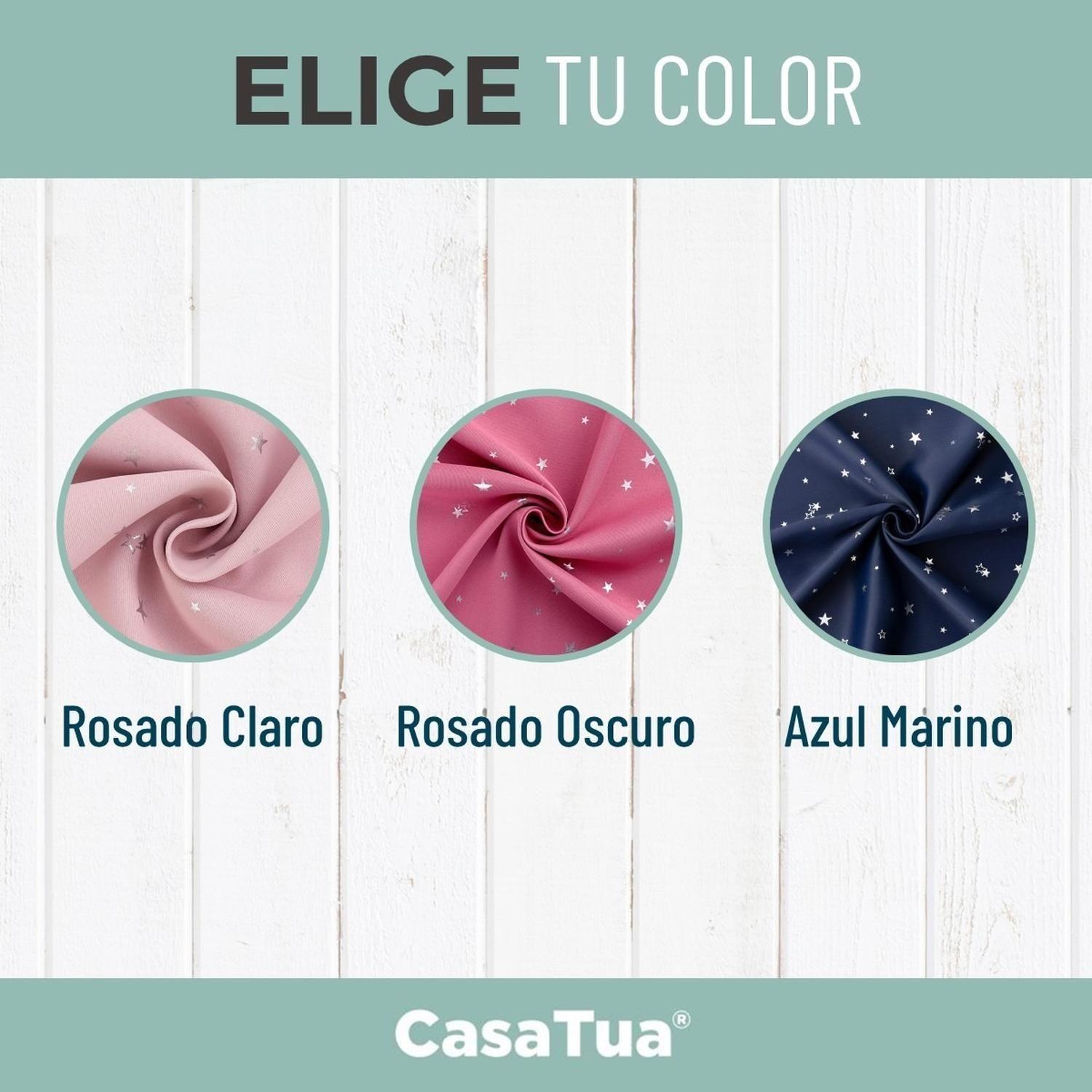 Cortina Niña Niño Semi Blackout Casatua Un Paño 140x220cm rosa claro-8