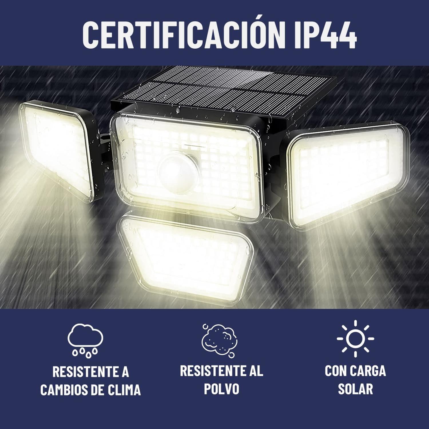 Foco Led Solar Exterior Maxwell Sensor Control Luz Cálida-3