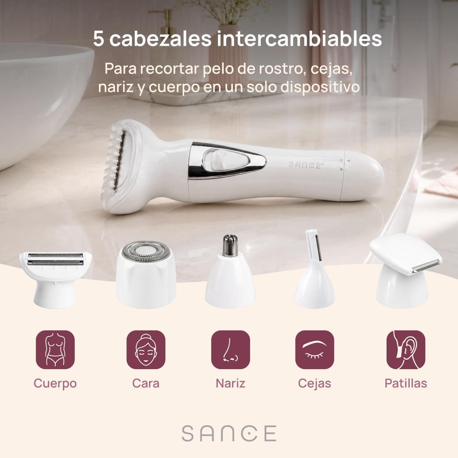 Depiladora Facial Afeitadora Rasuradora Mujer 5 en 1 Sance-1