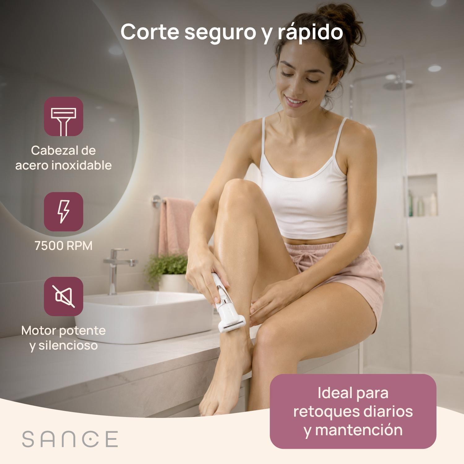 Depiladora Facial Afeitadora Rasuradora Mujer 5 en 1 Sance-3