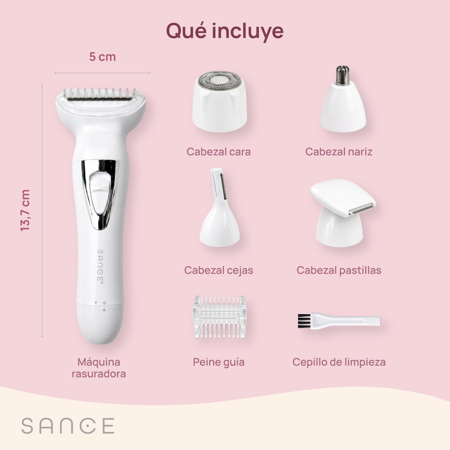 Depiladora Facial Afeitadora Rasuradora Mujer 5 en 1 Sance-9