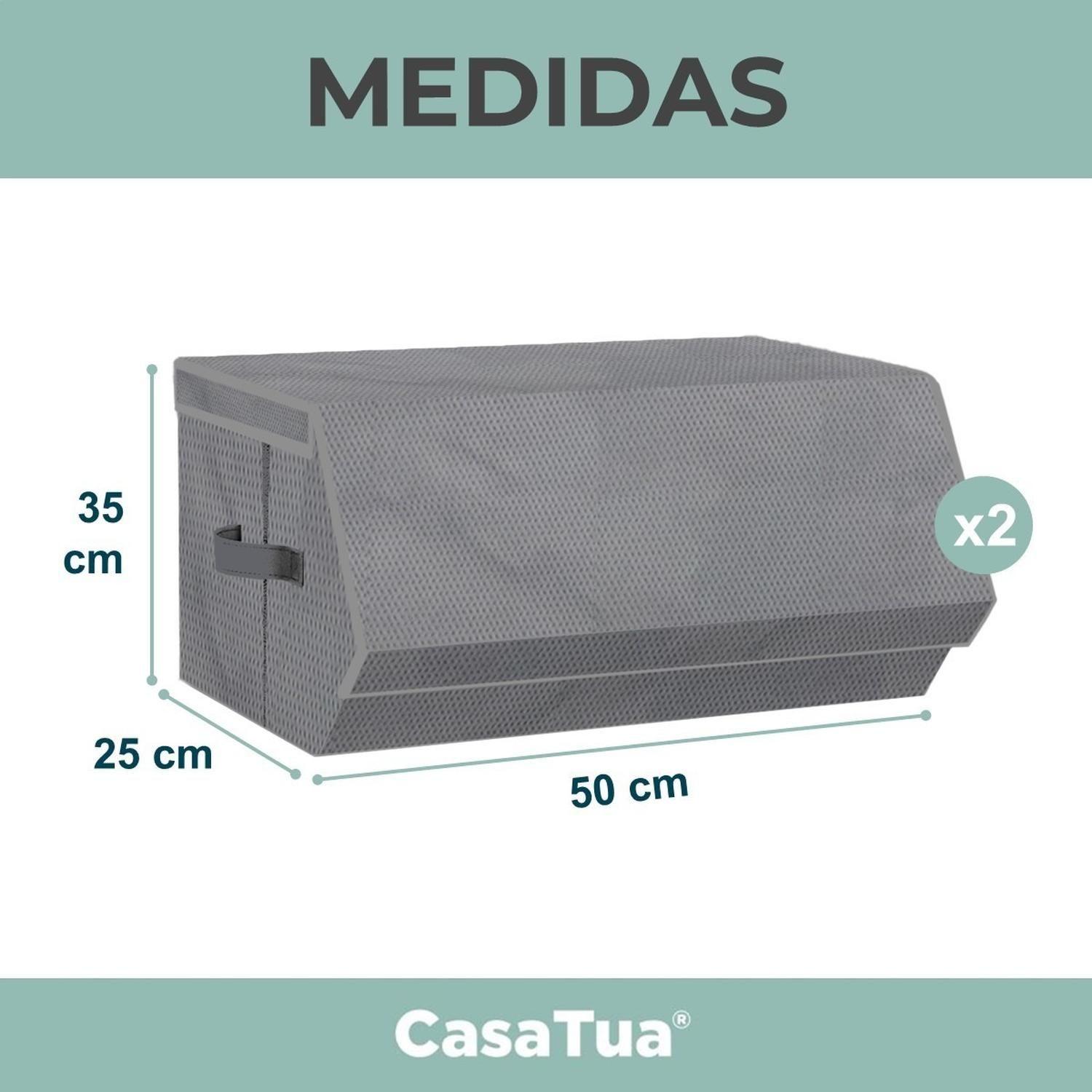 Caja Canasto Organizador de Juguetes CasaTua Set x2 Apilable-5