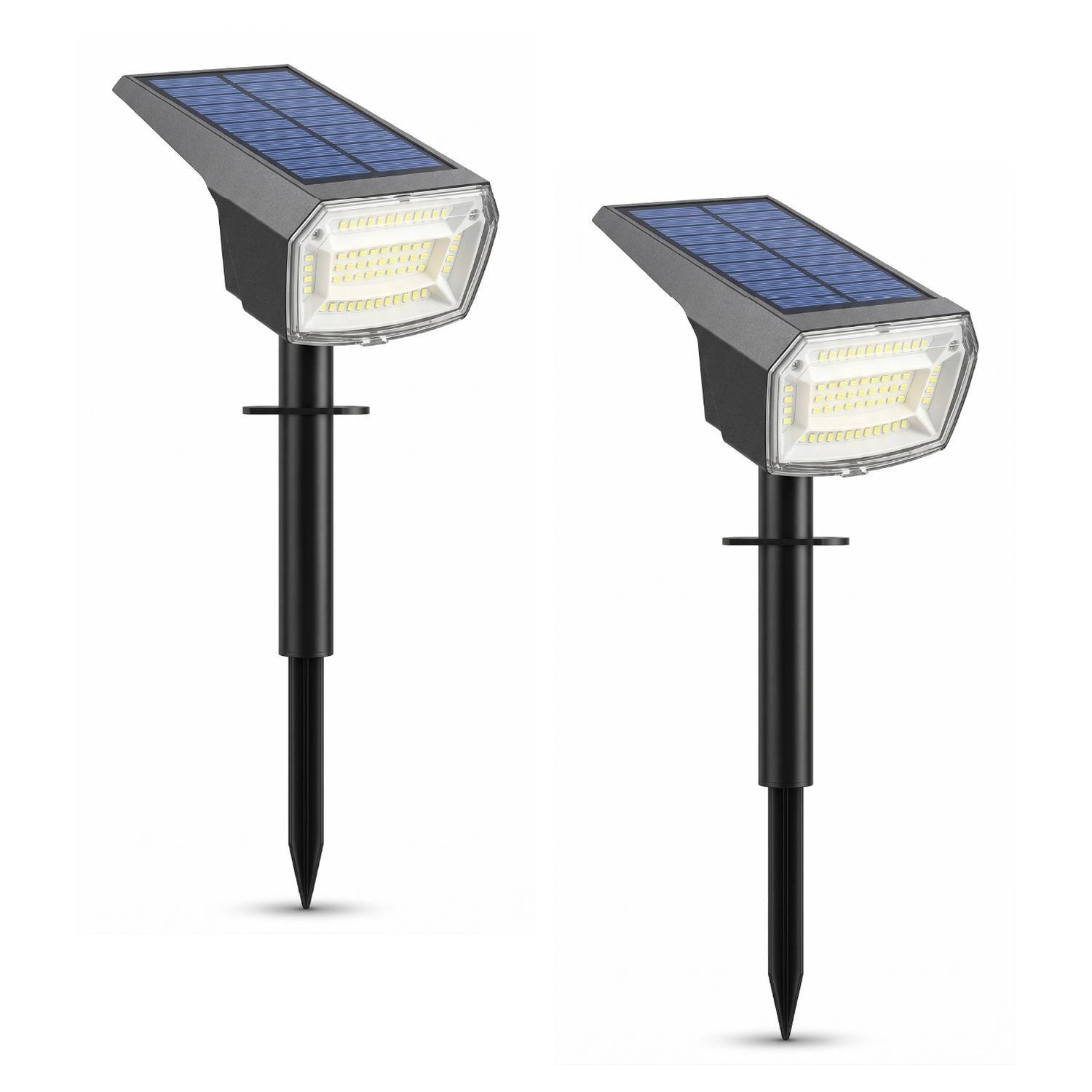 Foco Lampara Estaca Solar LED Jardin Maxwell Impermeable x2-0