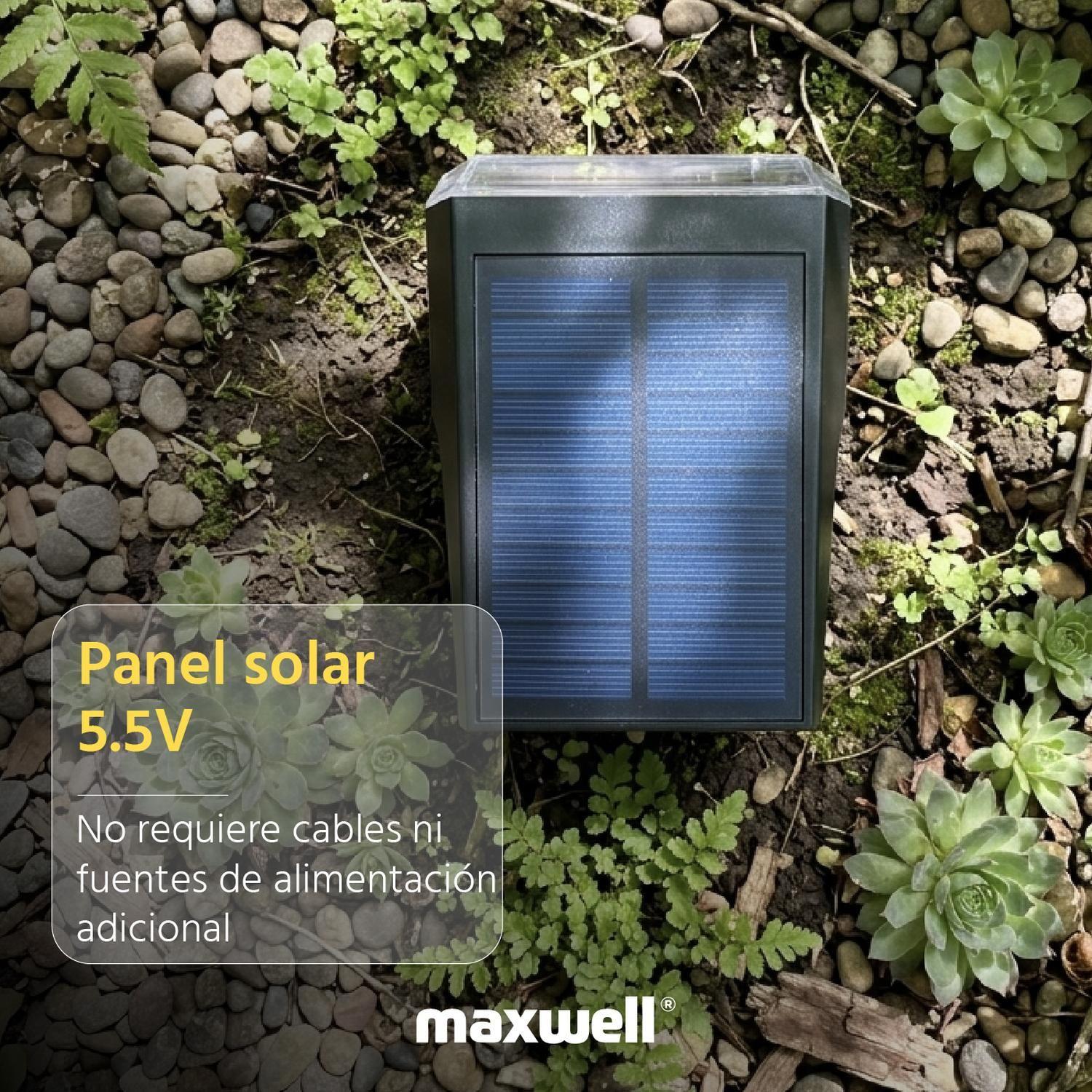 Foco Lampara Estaca Solar LED Jardin Maxwell Impermeable x2-5
