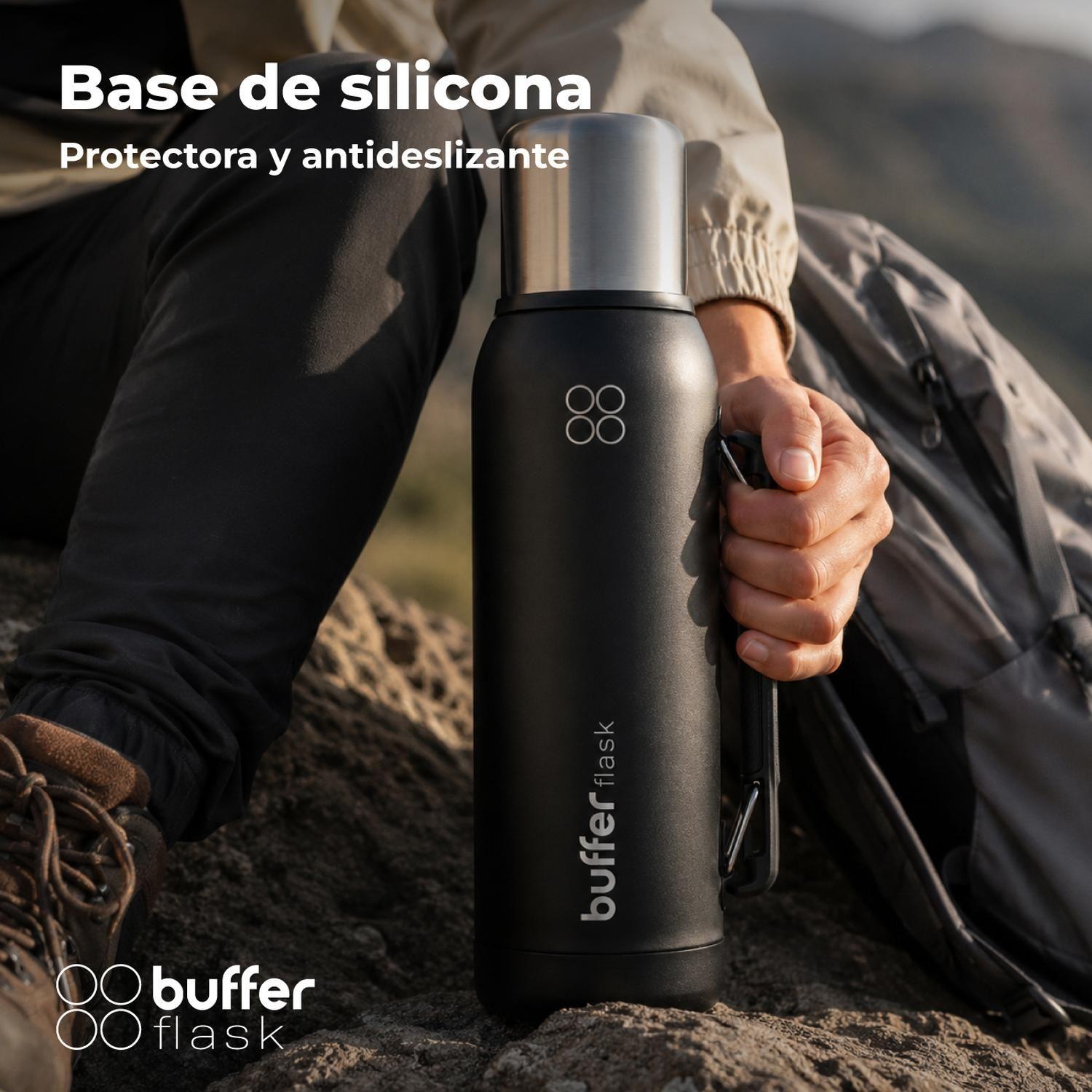 Termo Mate 1 Litro 2 Tapas Acero Inox Buffer Matero Cebador-6