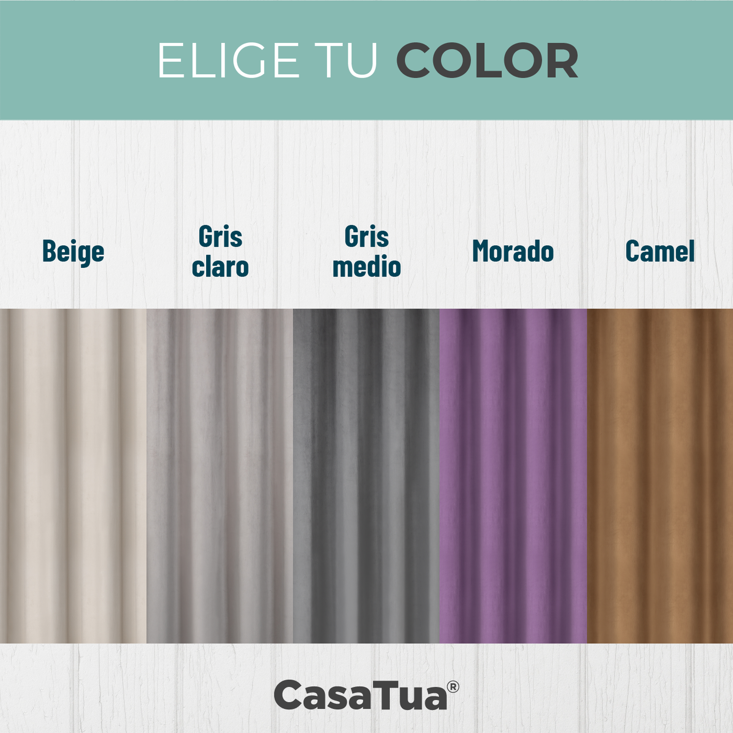 Cortina 100% Blackout Terciopelo Engomada 135x220 Casatua x2-6