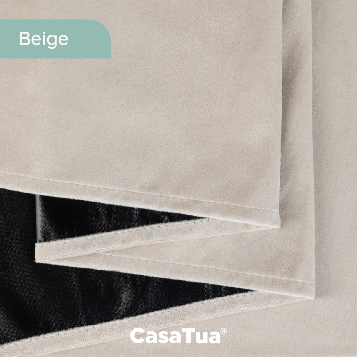 Cortina 100% Blackout Terciopelo Engomada 135x220 Casatua x2-4