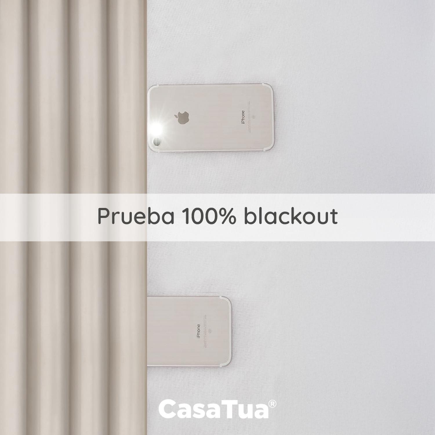Cortina 100% Blackout Terciopelo Engomada 135x220 Casatua x2-5