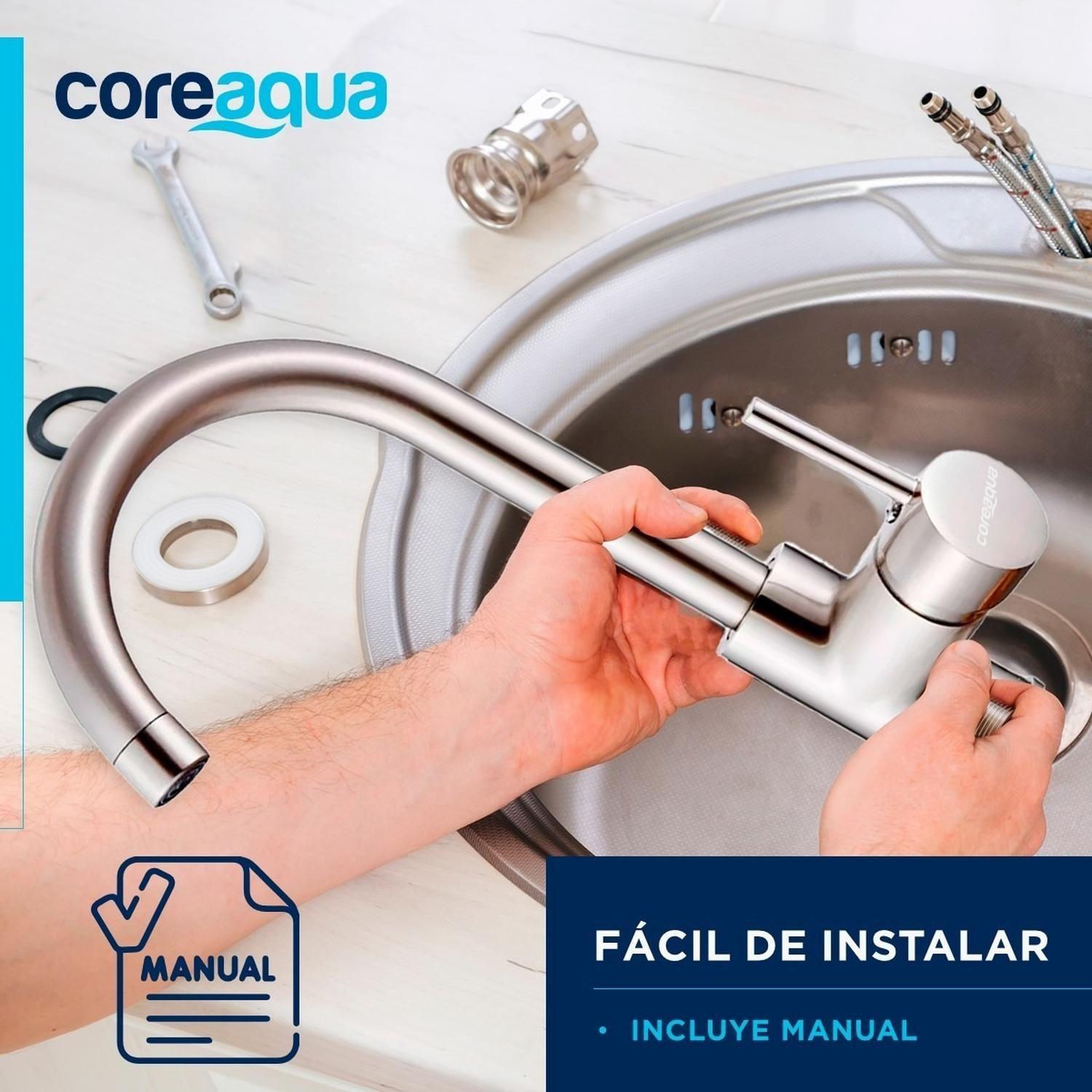 Llave Monomando Lavaplatos Griferia Cocina Premium Coreaqua-5