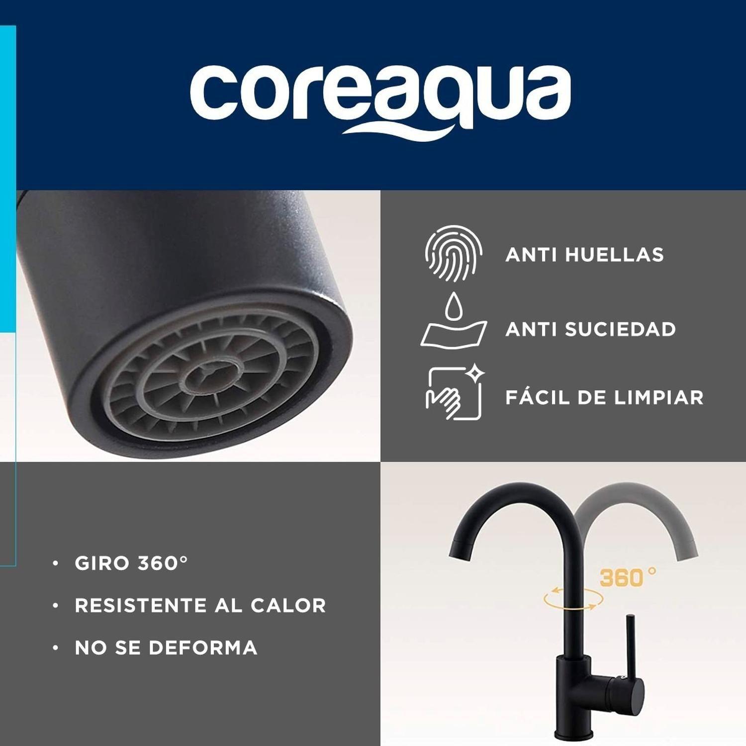 Llave Monomando Lavaplatos Griferia Cocina Premium Coreaqua-3