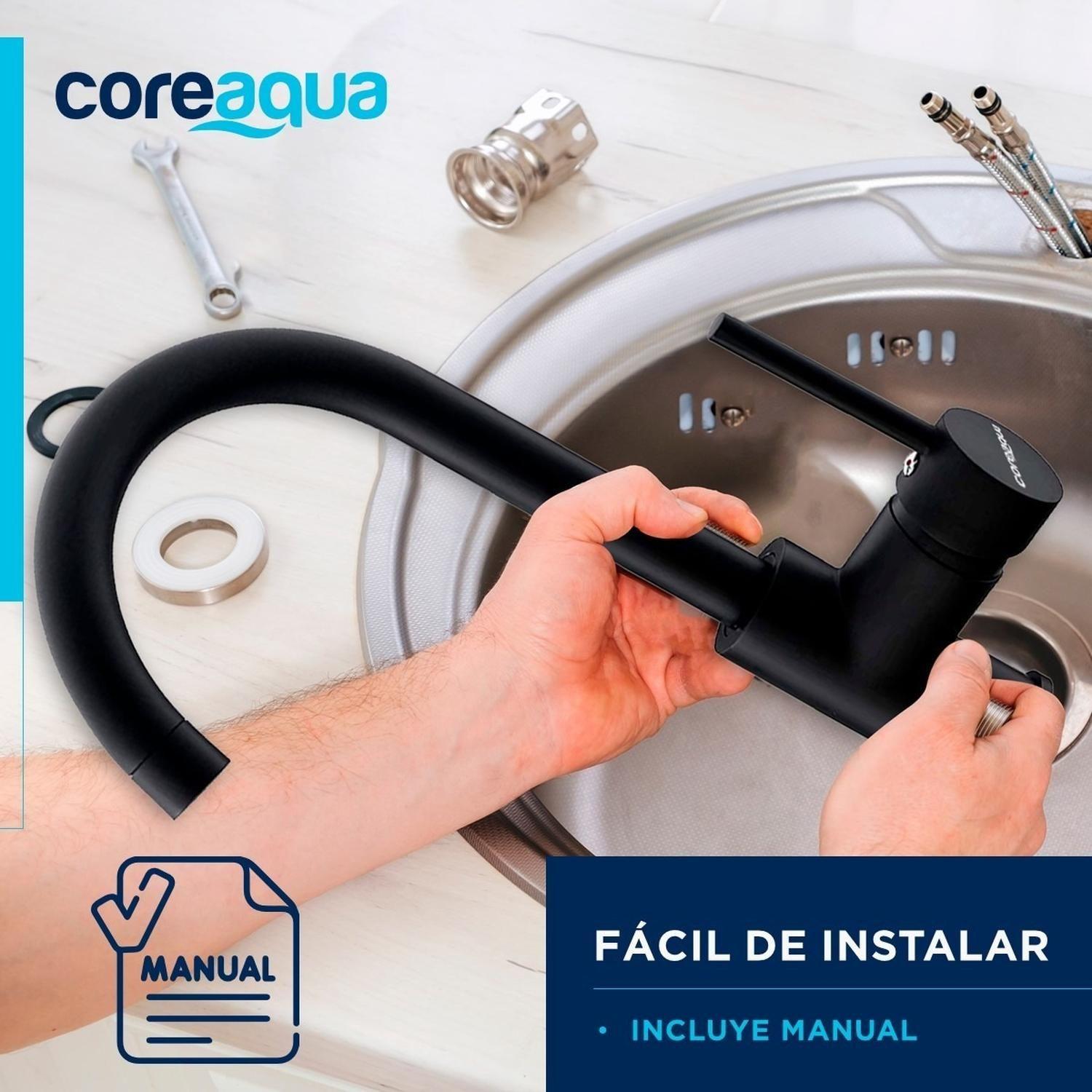 Llave Monomando Lavaplatos Griferia Cocina Premium Coreaqua-5