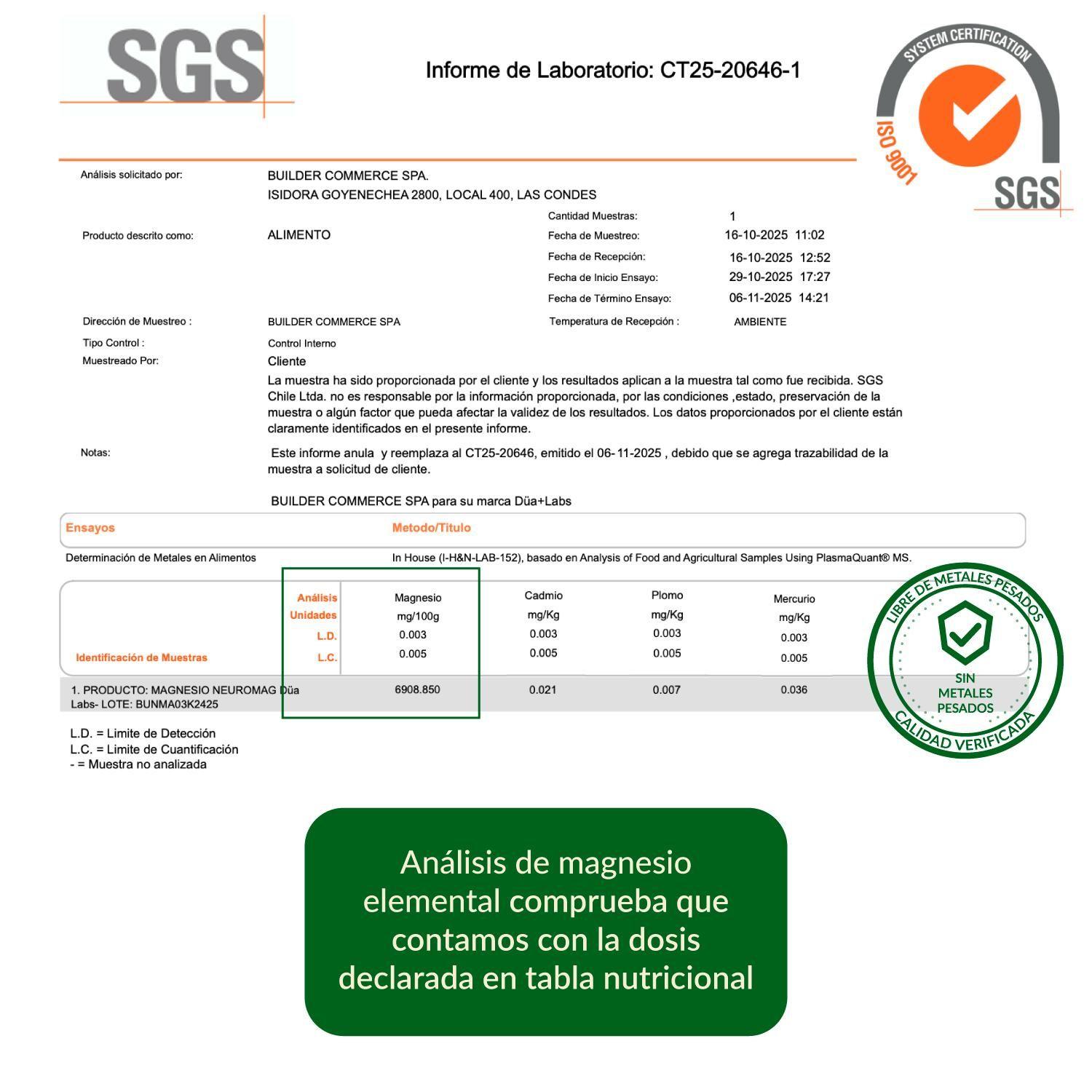 Magnesio Neuromag Düa Labs® 120 Cápsulas Para 60 días-6