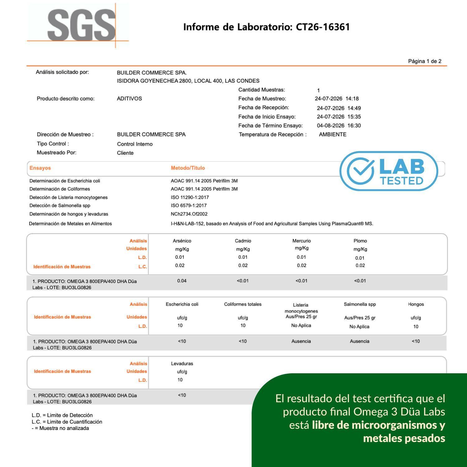 Omega 3 Düa Labs 800 Epa 400 Dha 150 Cápsulas Sin Sabor-8