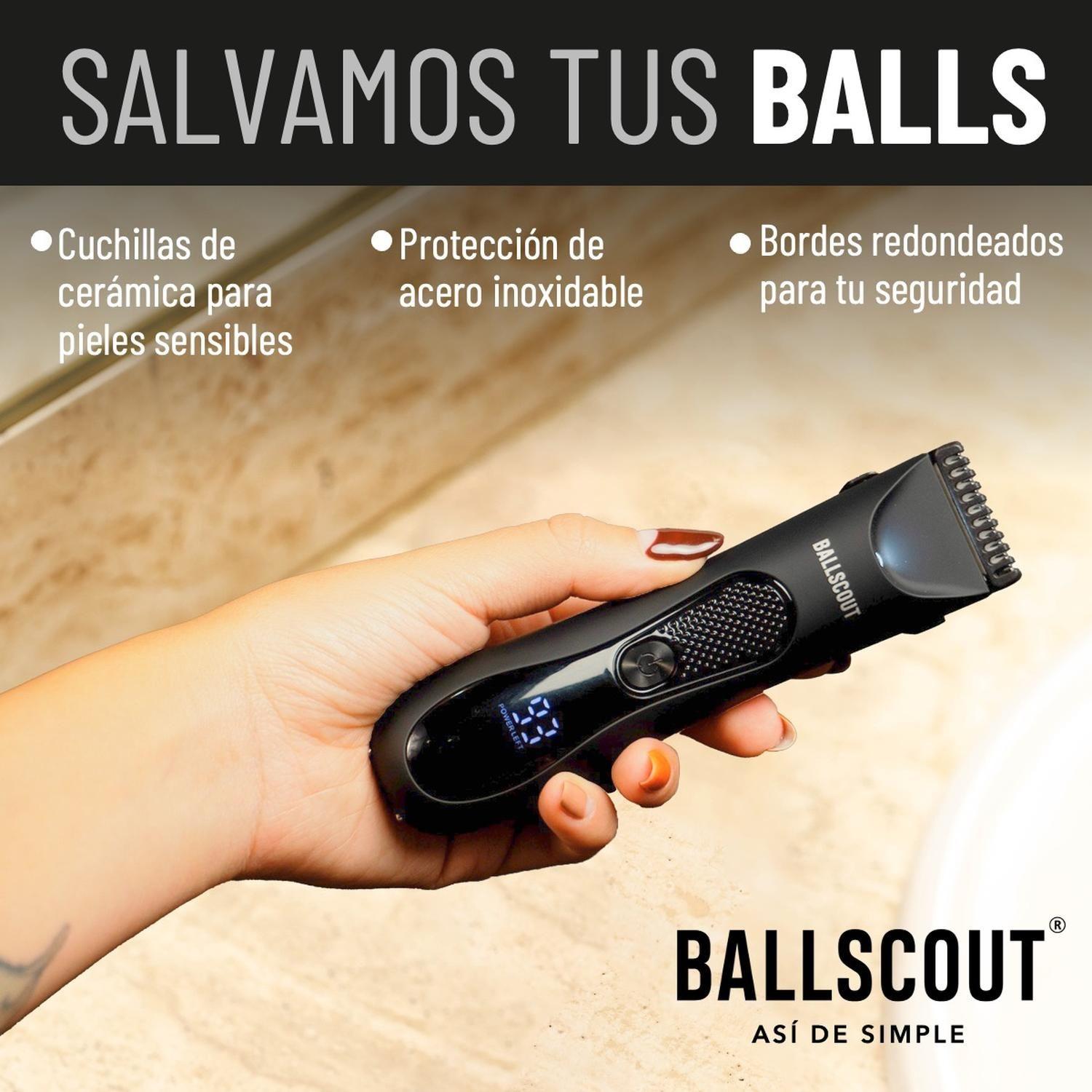 Afeitadora Ballscout Smooth Resistente Al Agua Kit Negro Mate-2