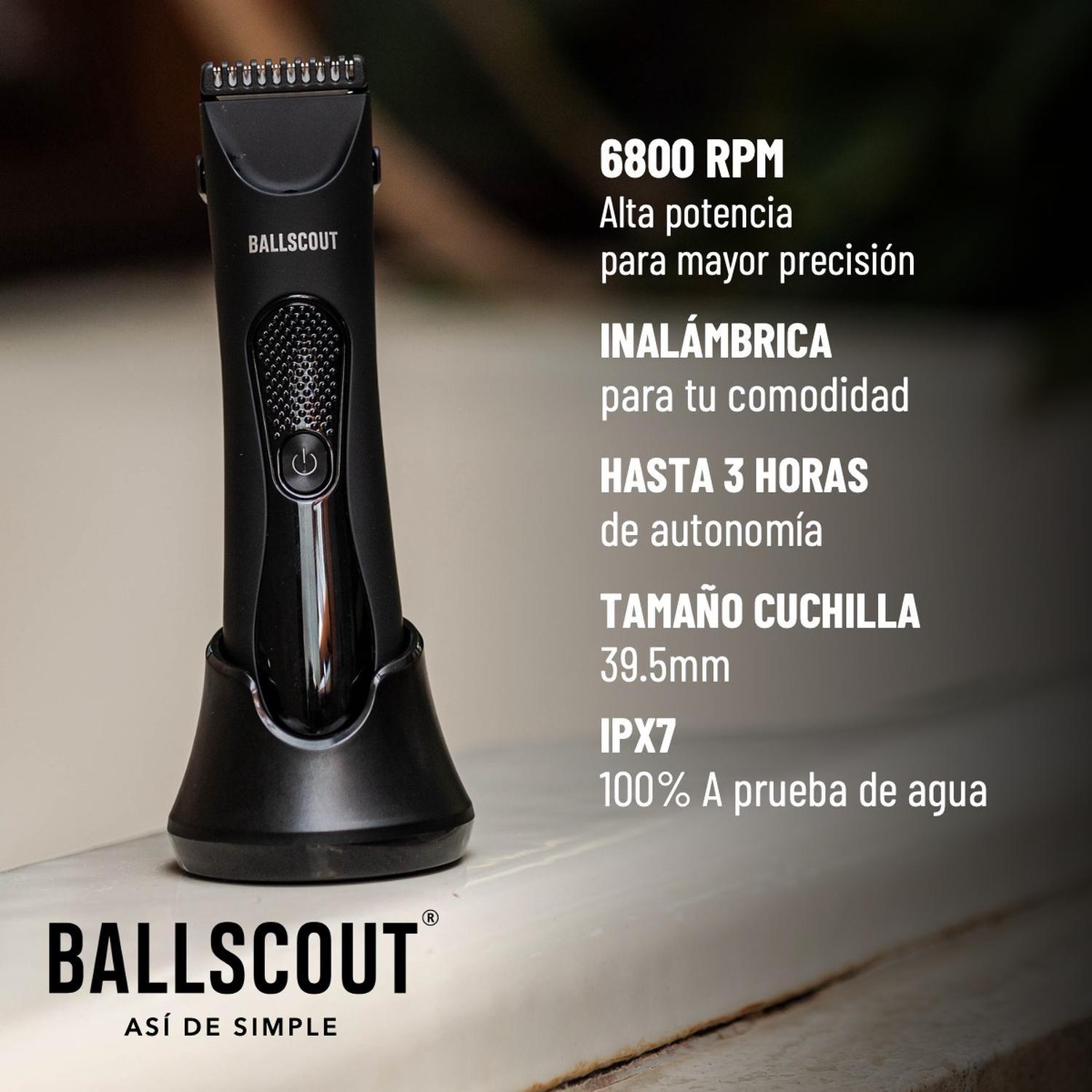 Afeitadora Ballscout Smooth Resistente Al Agua Kit Negro Mate-4