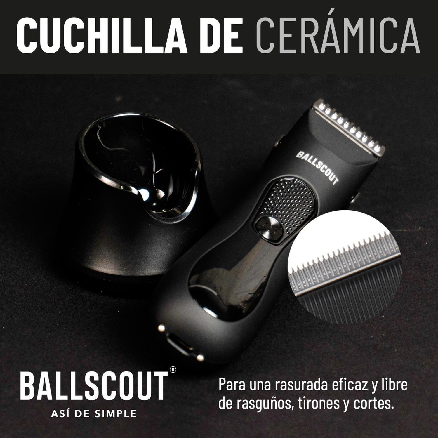 Afeitadora Ballscout Smooth Resistente Al Agua Kit Negro Mate-8