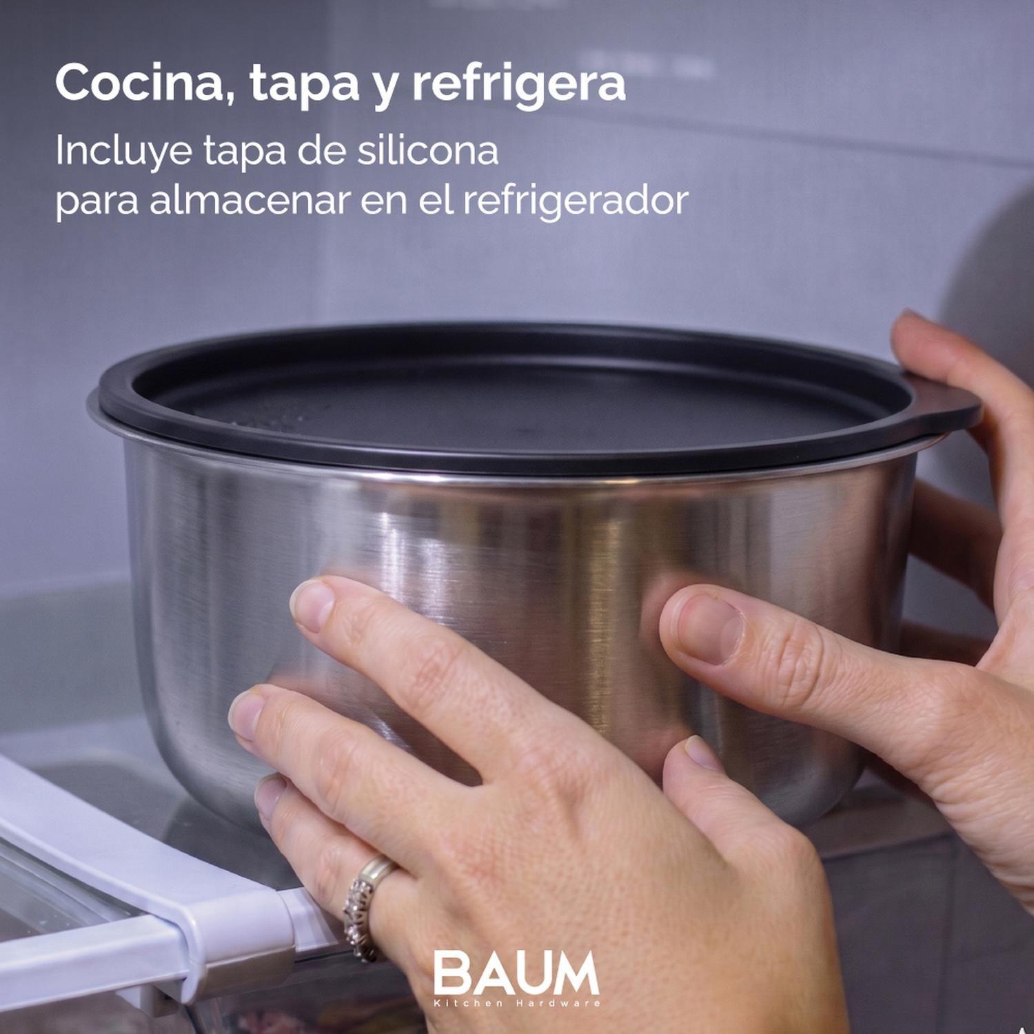 Juego Ollas Sartenes Baum Bateria Cocina Acero Inox 10Pcs-8