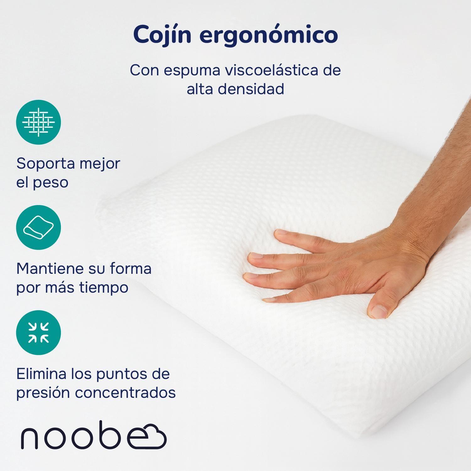 Almohada Viscoelastica Memory Foam Noobe 3 Capas Ajustable-2