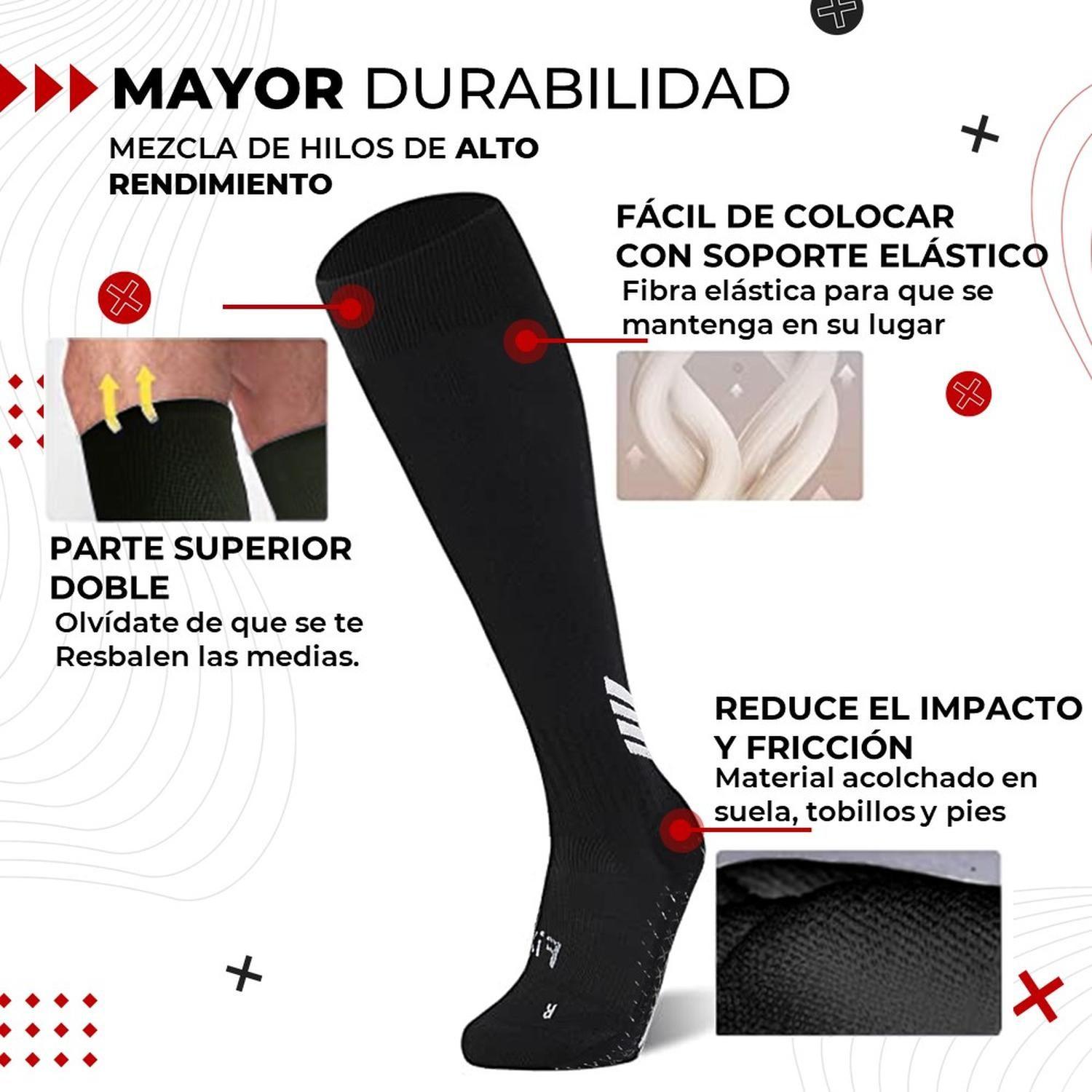 Medias Futbol Deportivas Niños Antideslizantes Fitnics Set 2-3