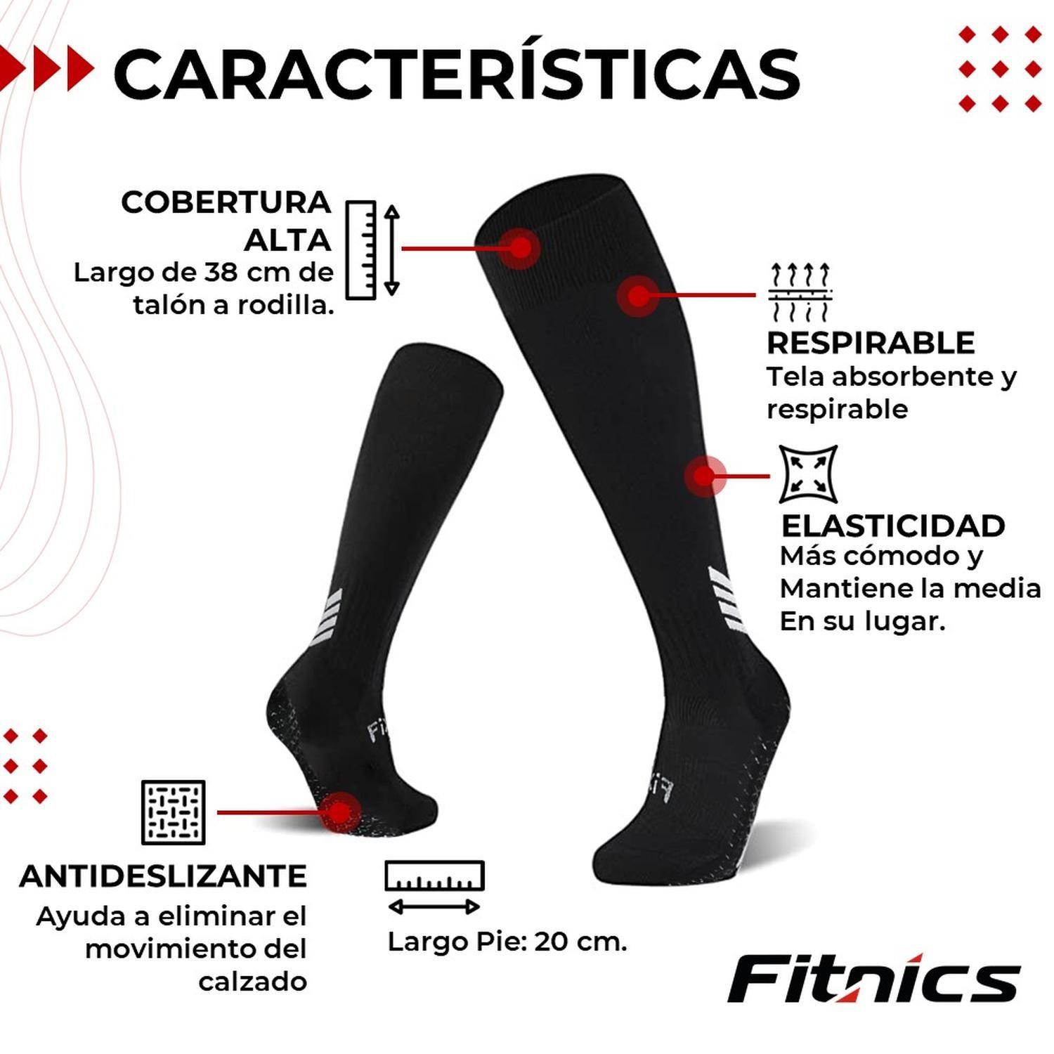 Medias Futbol Deportivas Niños Antideslizantes Fitnics Set 2-4