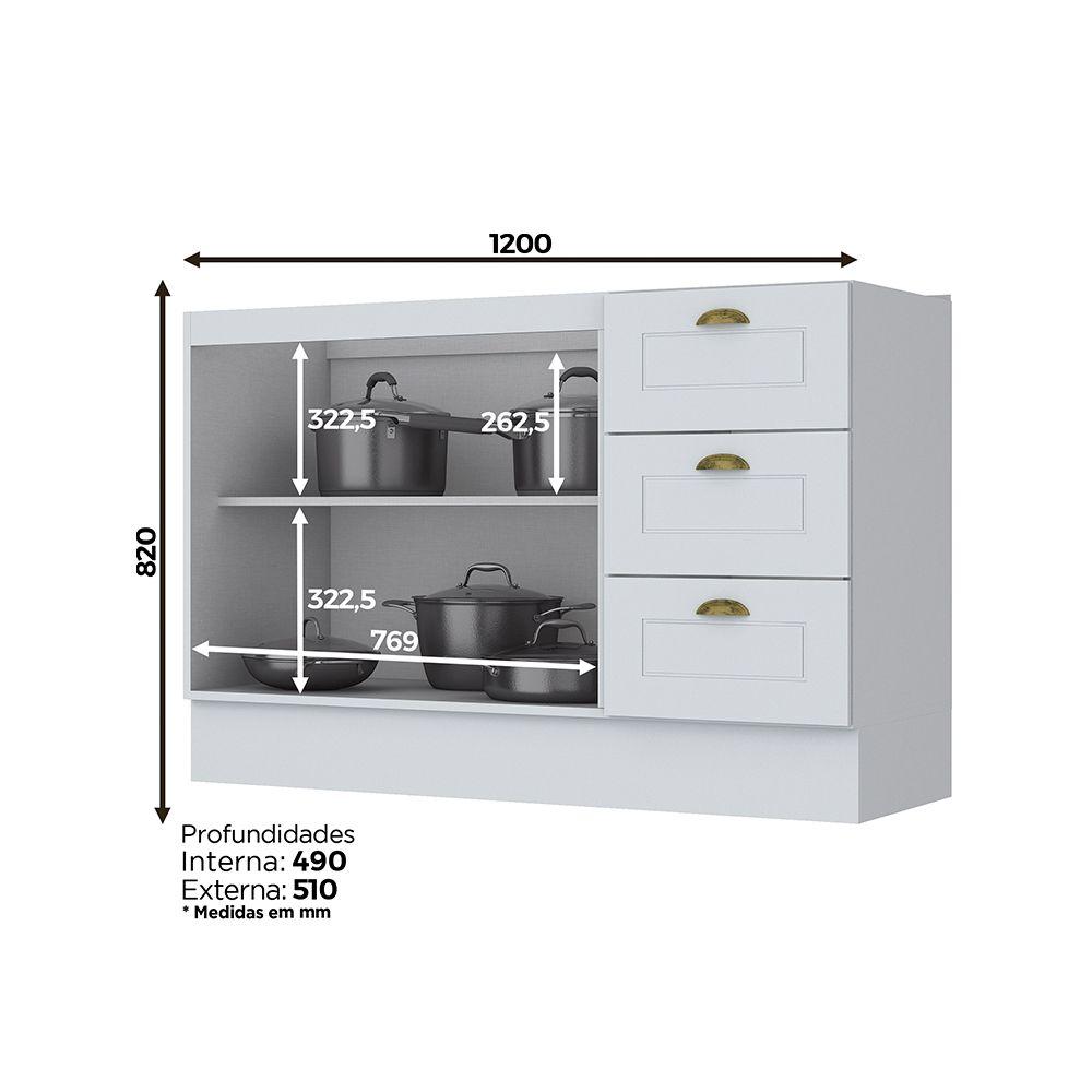 MUEBLE COCINA BASE 03 CAJONES Y 02 PUERTAS FERRARA-3
