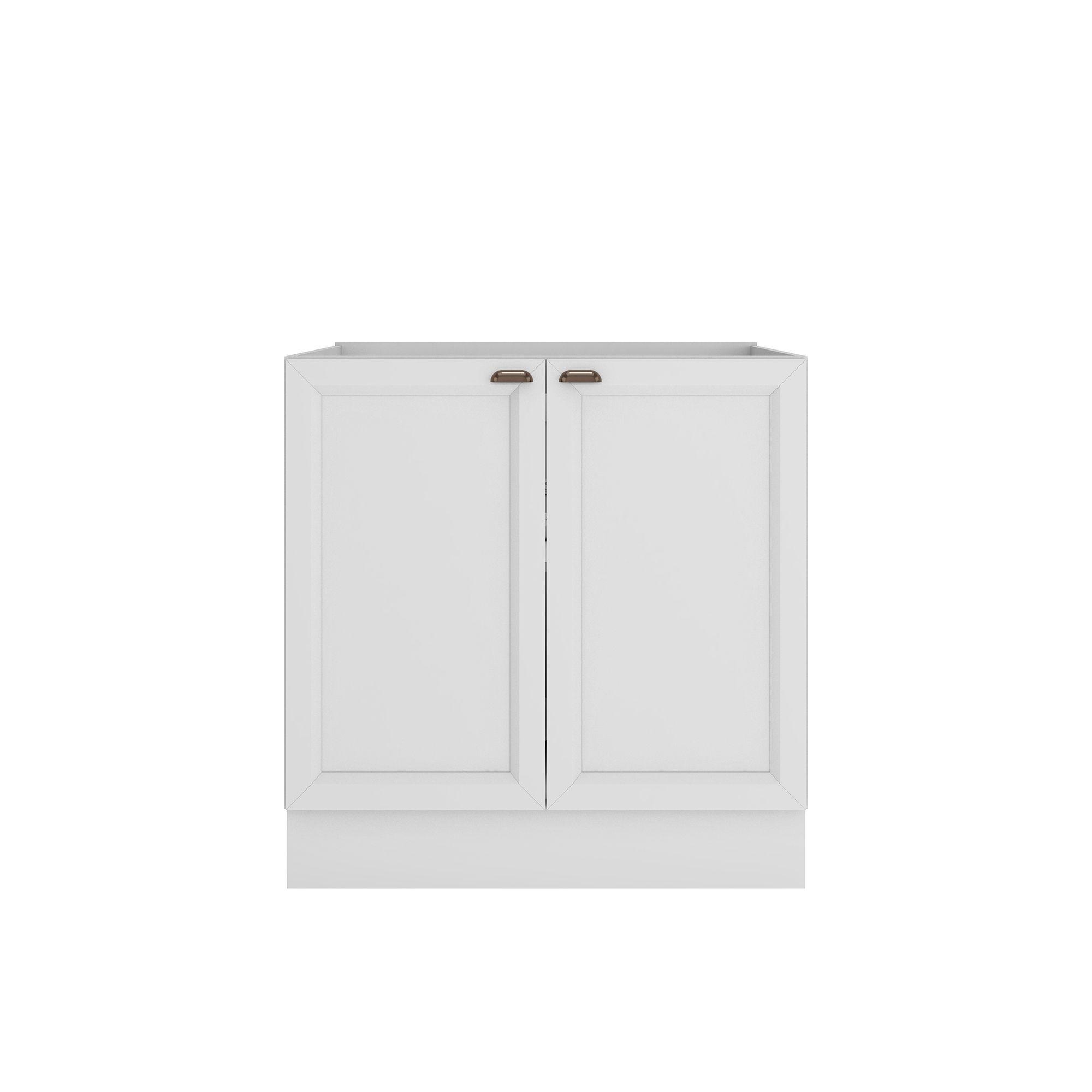 MUEBLE COCINA 2 PUERTAS CUBIERTA CAFÉ AMERICANA BLANCO-2