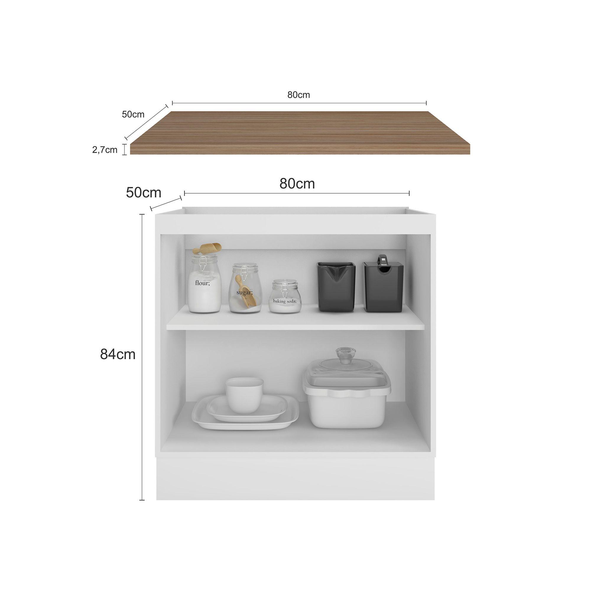 MUEBLE COCINA 2 PUERTAS CUBIERTA CAFÉ AMERICANA BLANCO-4