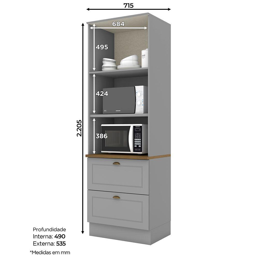 MÓDULO COCINA 2 PUERTAS 2 CAJONES GRIS NATUE-3